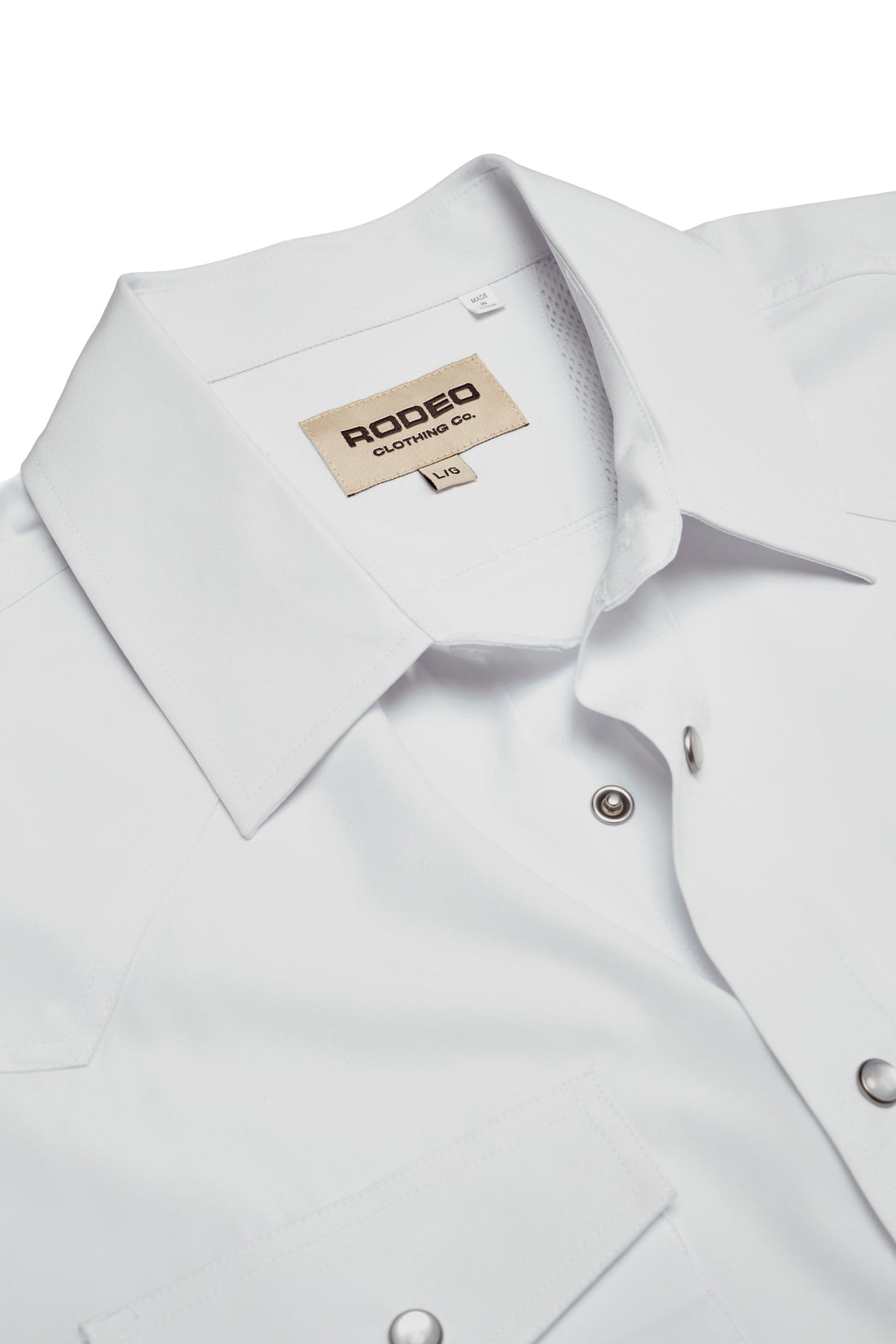 Men’s UPF 50+ Sun Protection Short Sleeve Western Shirt-RT102S-WHITE