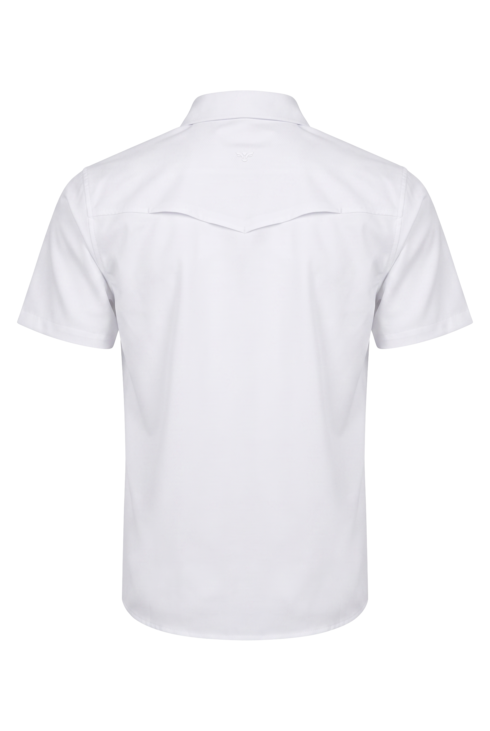 Men’s UPF 50+ Sun Protection Short Sleeve Western Shirt-RT102S-WHITE