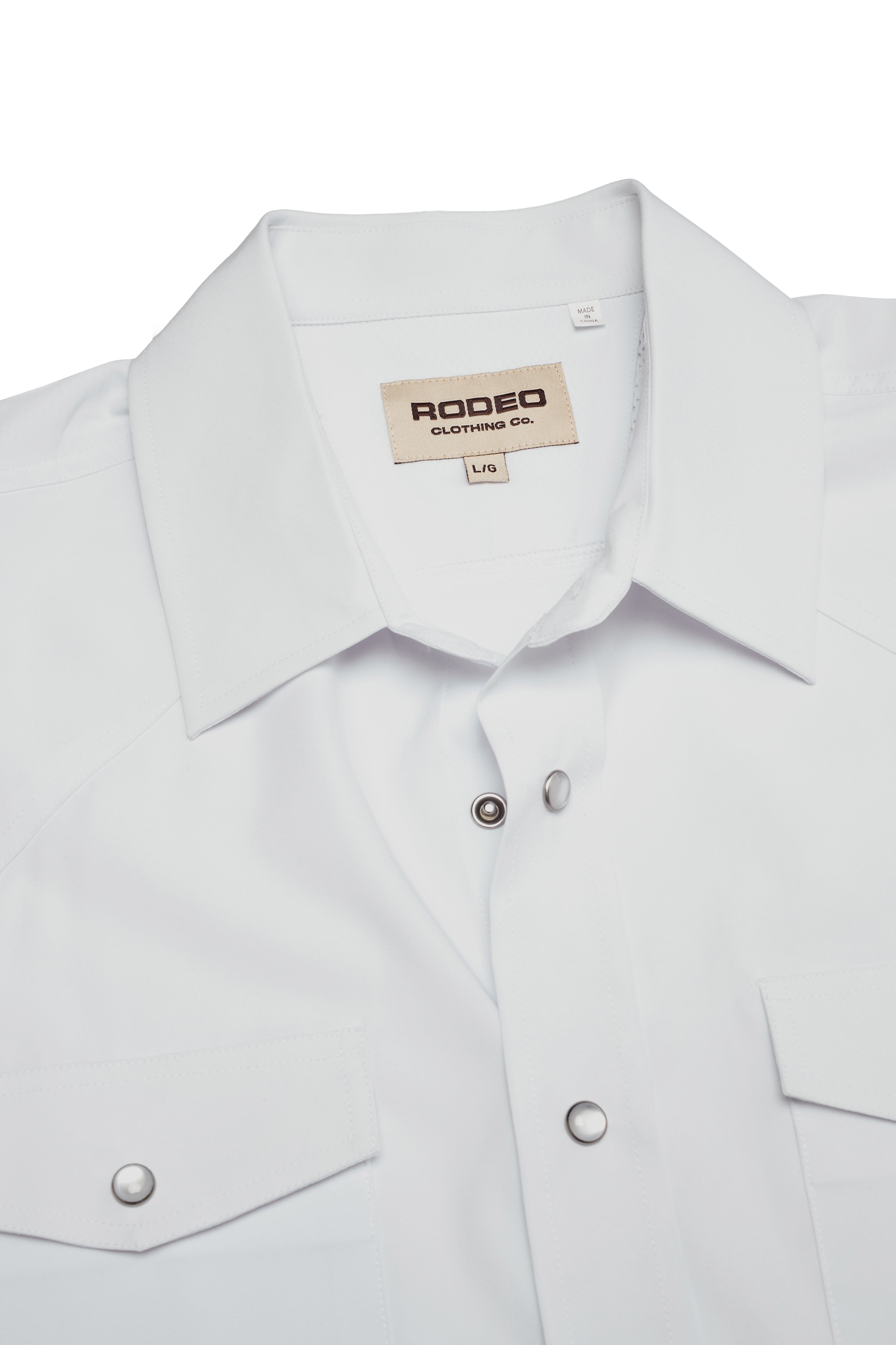 Men’s UPF 50+ Sun Protection Short Sleeve Western Shirt-RT102S-WHITE