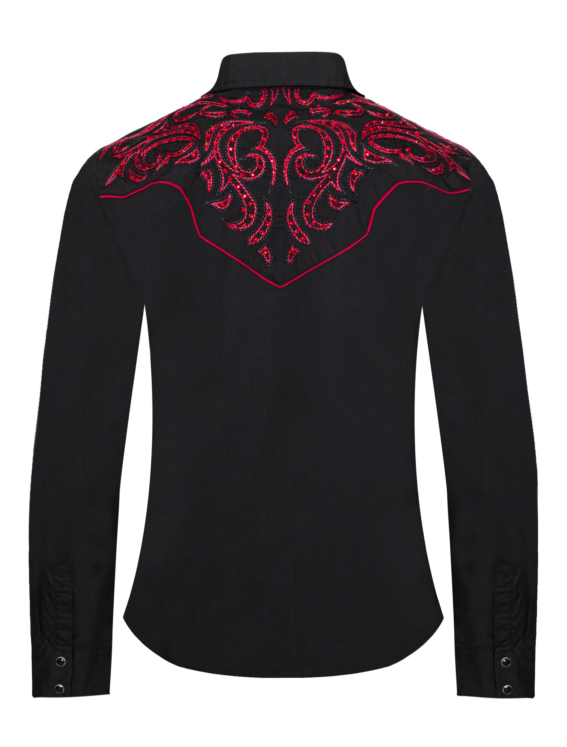 Women’s Western Embroidered diamond studded Shirts-LS500D-528 - Rodeo Clothing wholesale 