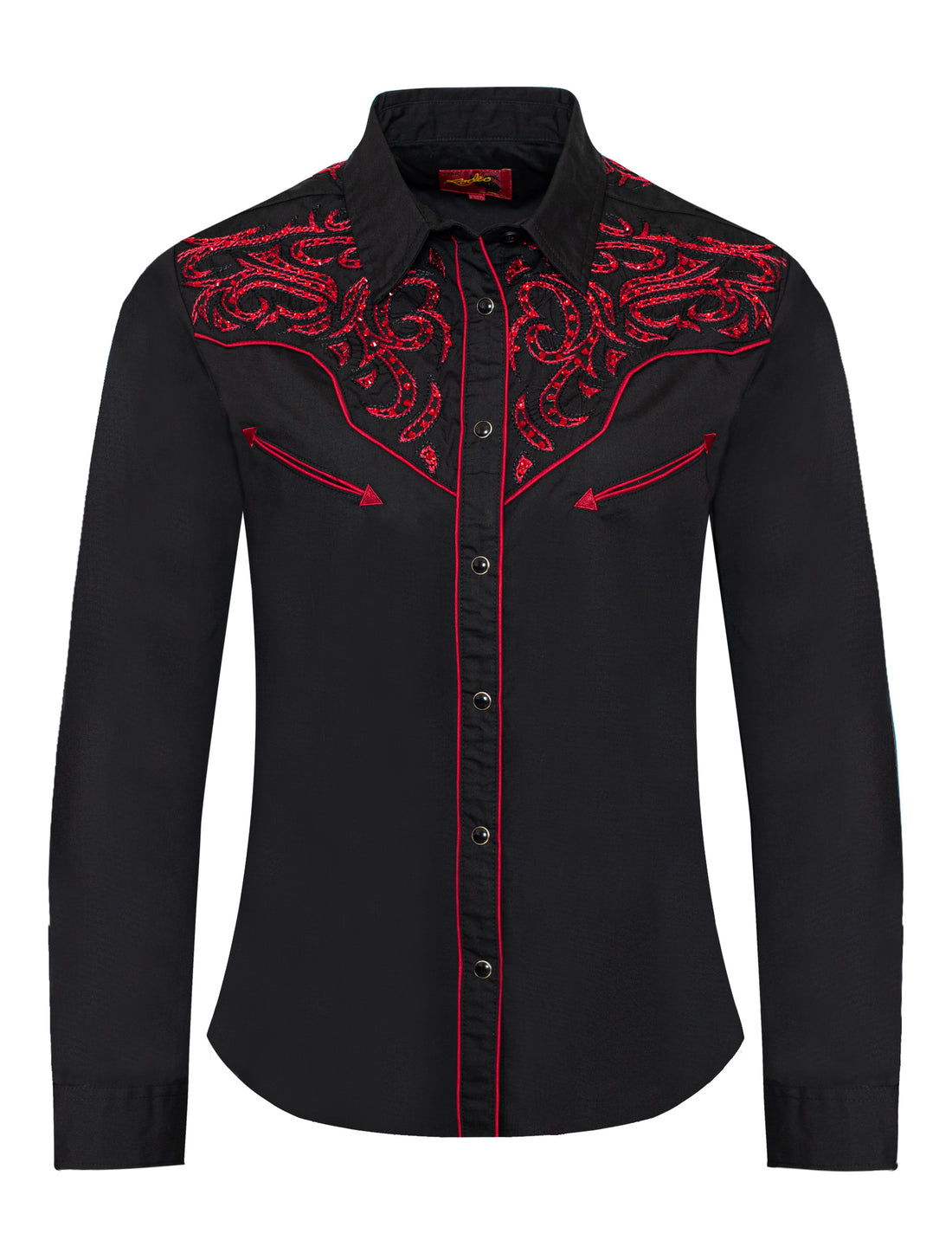 Women’s Western Embroidered diamond studded Shirts-LS500D-528 - Rodeo Clothing wholesale 