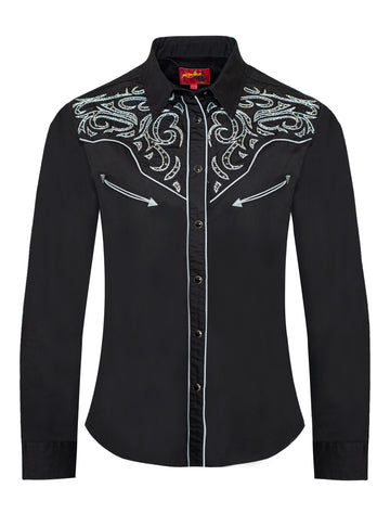 Women’s Western Embroidered diamond studded Shirts-LS500D-527 - Rodeo Clothing wholesale 