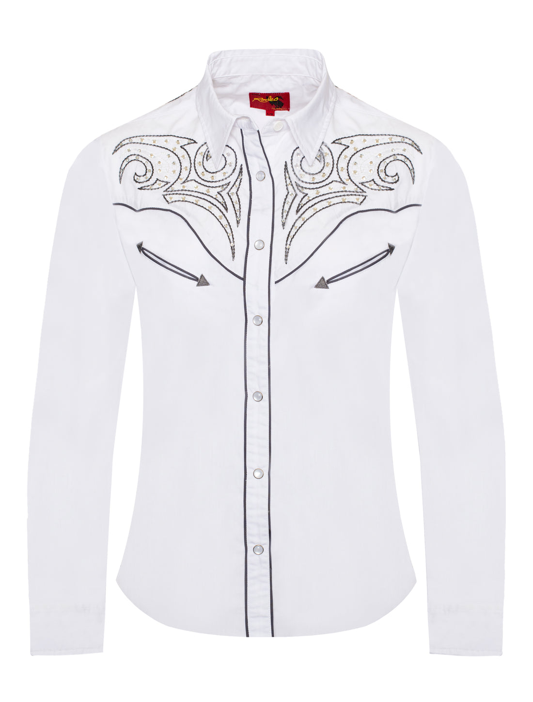 Women’s Western Embroidered diamond studded Shirts-LS500D-526 - Rodeo Clothing wholesale 