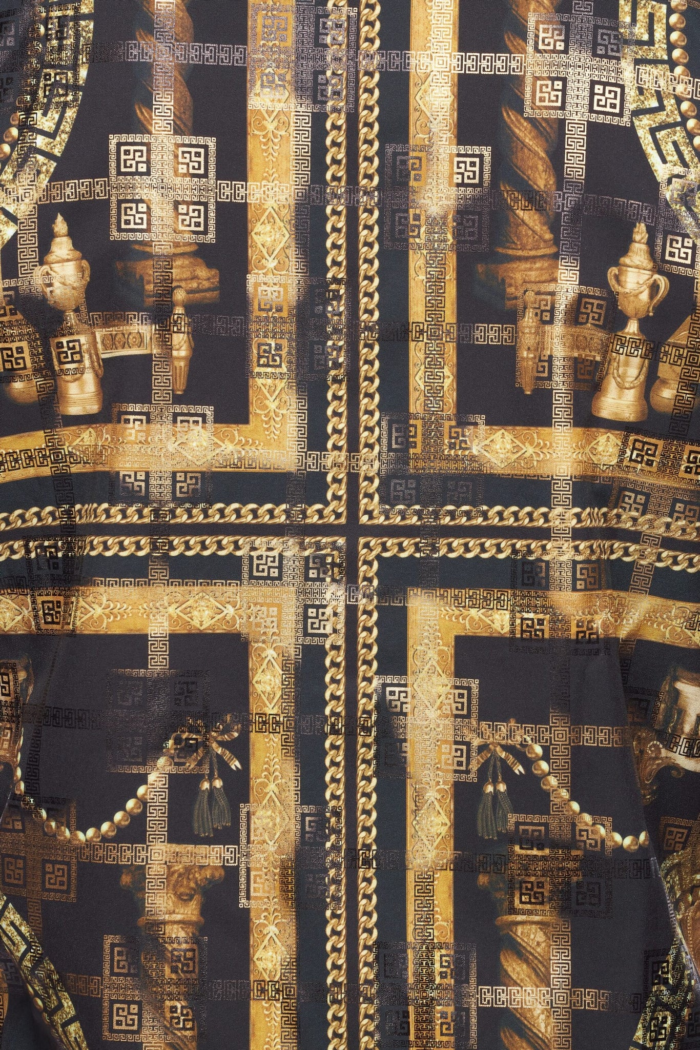 Mens Luxury Brand Printed Silk Like Shirts-HLS2002L-530