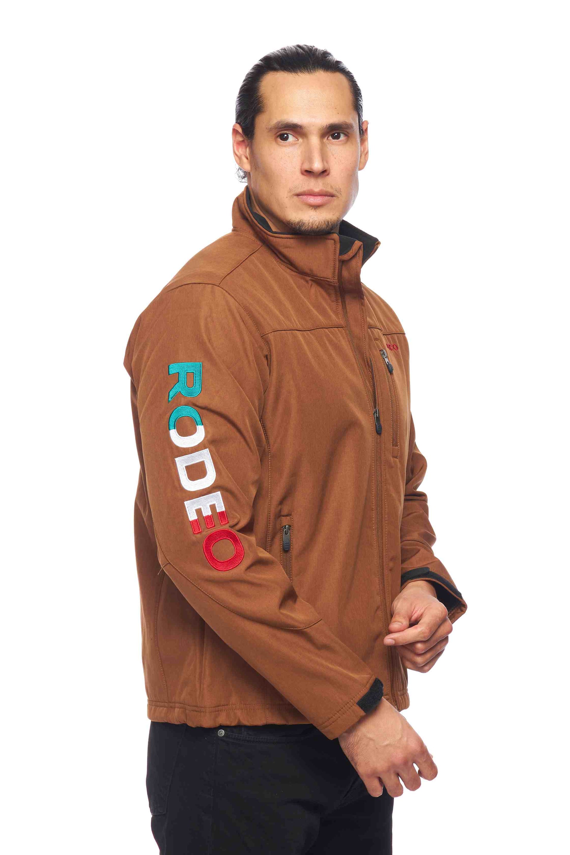 Men's Soft Shell Bonded Jacket-NJ650-EMB-MEX-COGNAC - Rodeo Clothing wholesale 