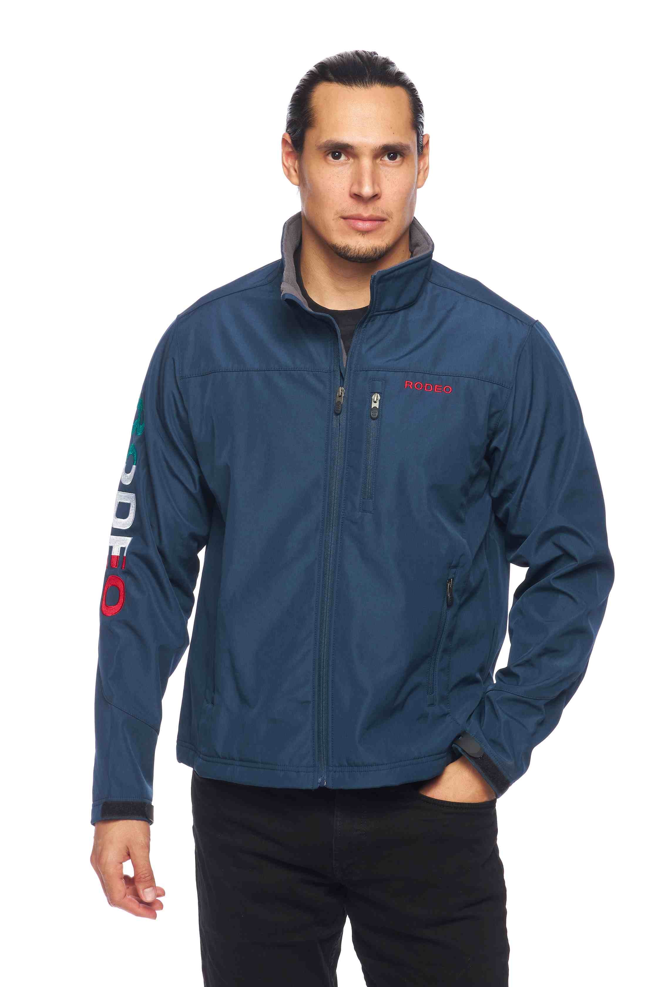Men's Soft Shell Bonded Jacket-NJ650-EMB-MEX- NAVY - Rodeo Clothing wholesale 