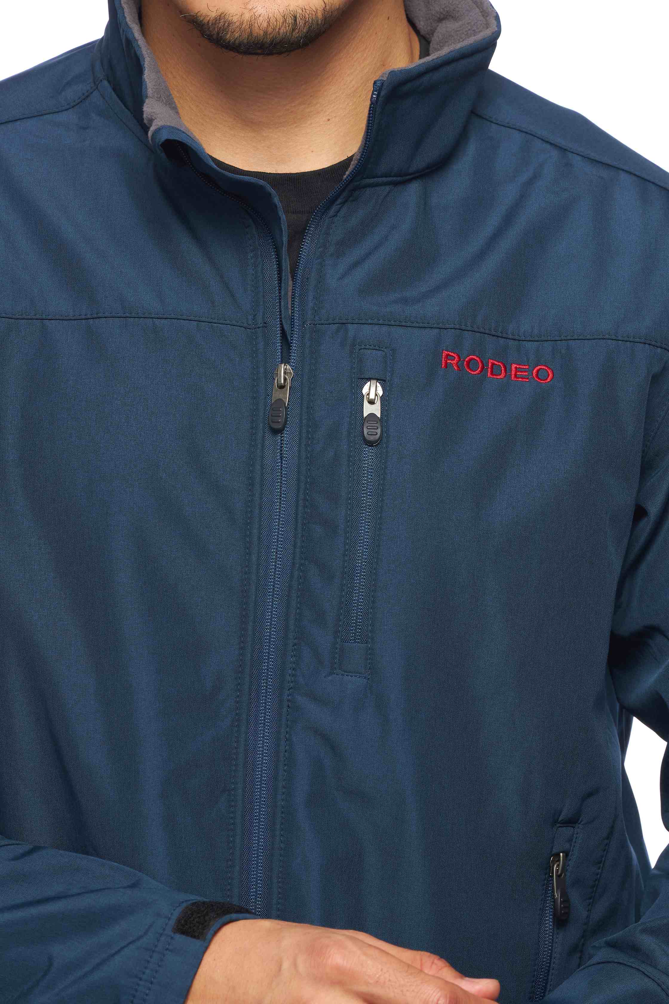 Men's Soft Shell Bonded Jacket-NJ650-EMB-MEX- NAVY - Rodeo Clothing wholesale 