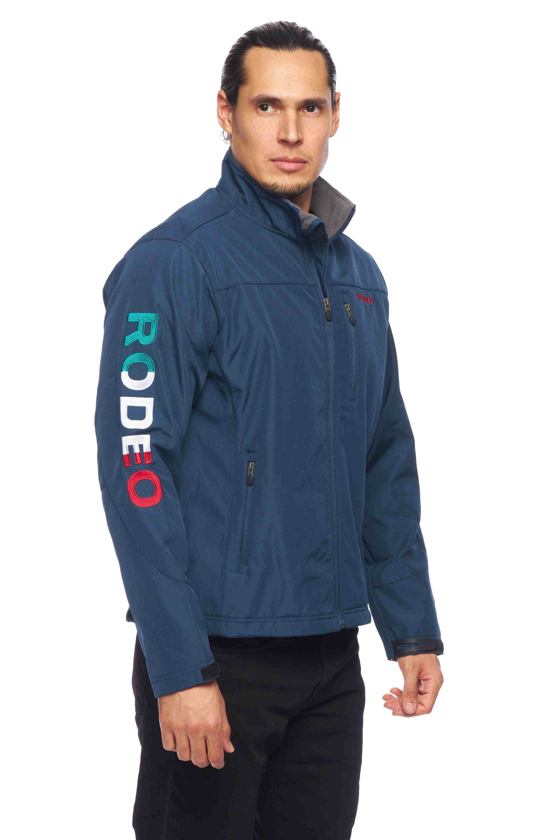 Men's Soft Shell Bonded Jacket-NJ650-EMB-MEX- NAVY - Rodeo Clothing wholesale 