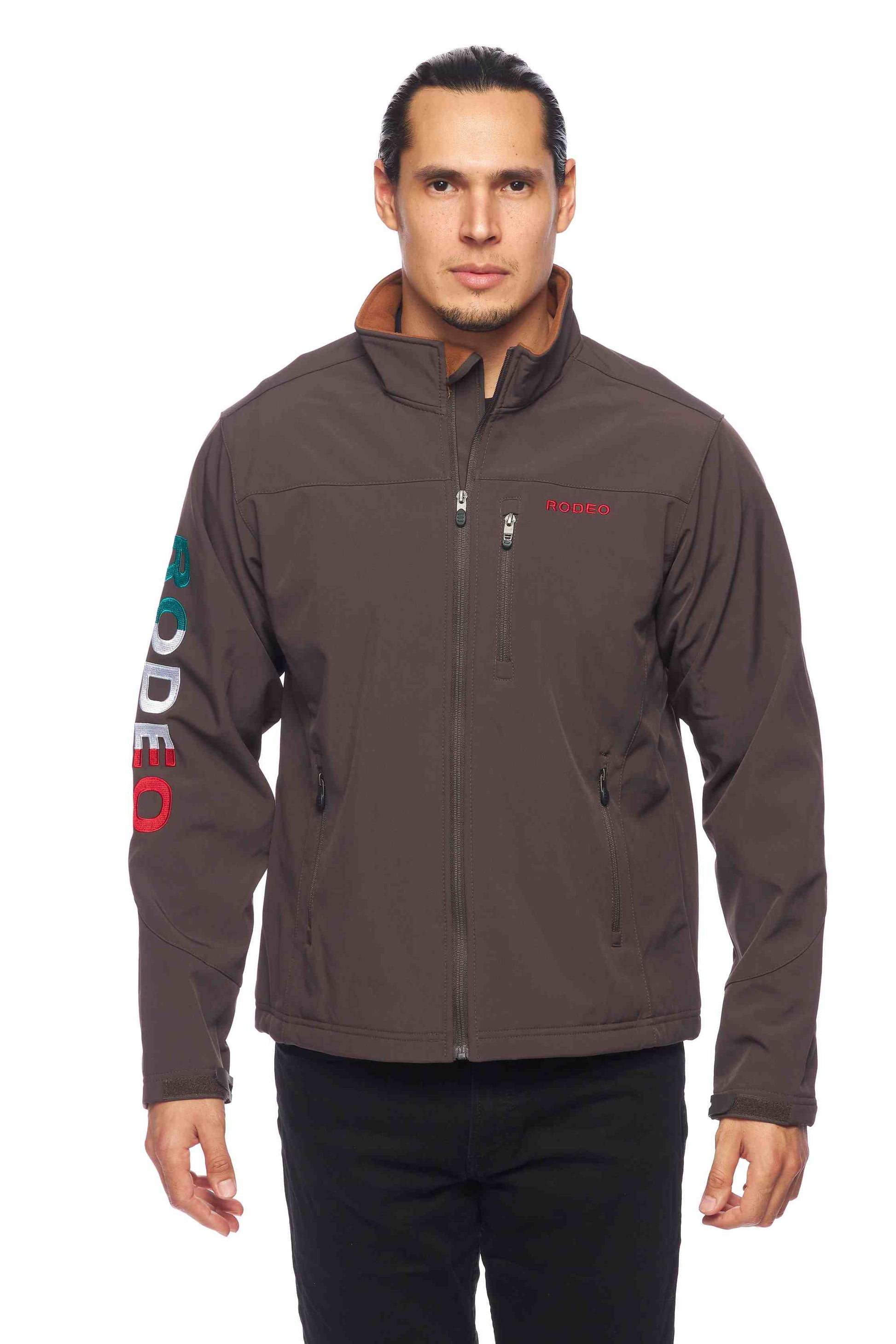 Men's Soft Shell Bonded Jacket-NJ650-EMB-MEX-BROWN - Rodeo Clothing wholesale 