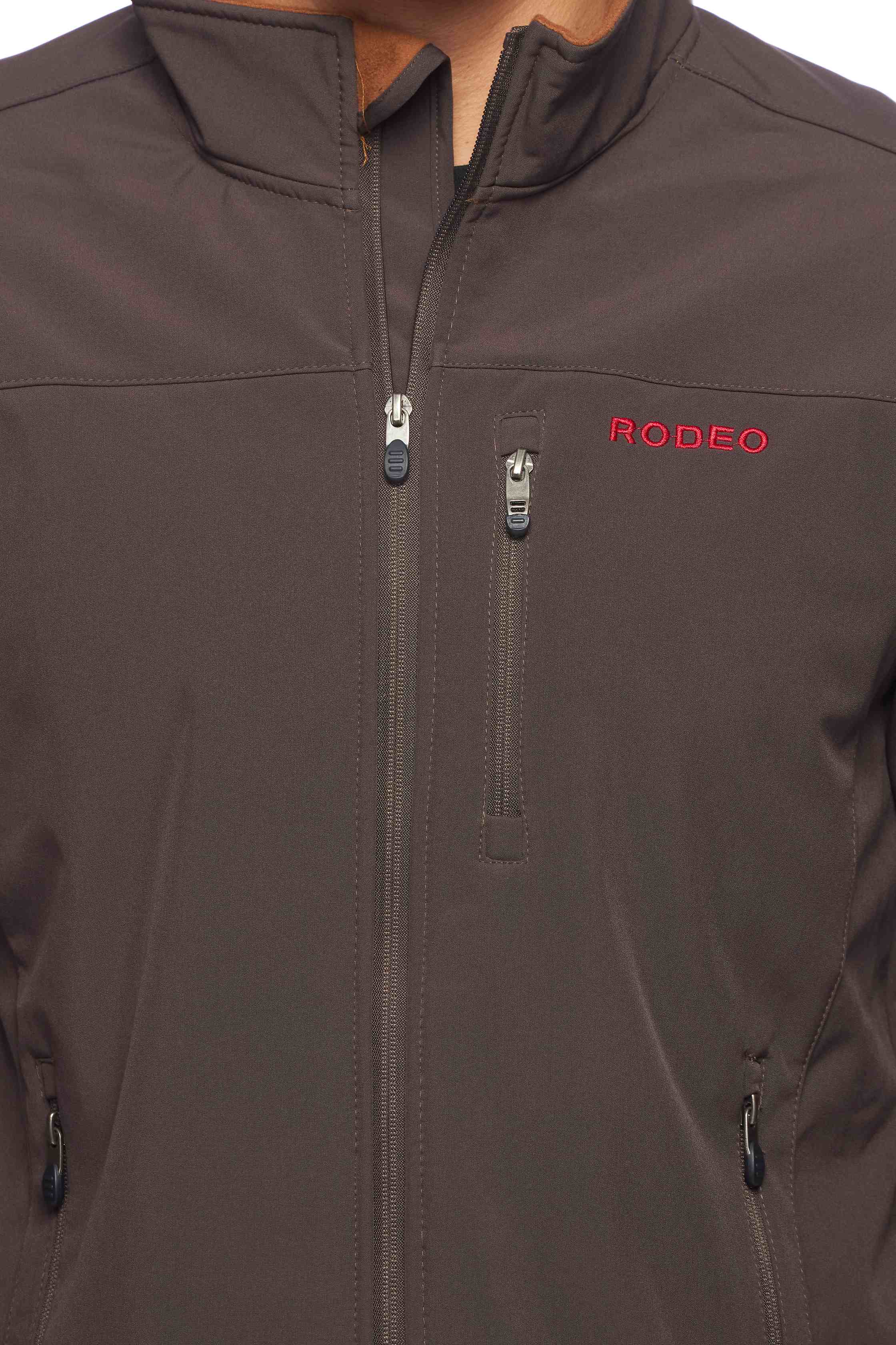 Men's Soft Shell Bonded Jacket-NJ650-EMB-MEX-BROWN - Rodeo Clothing wholesale 