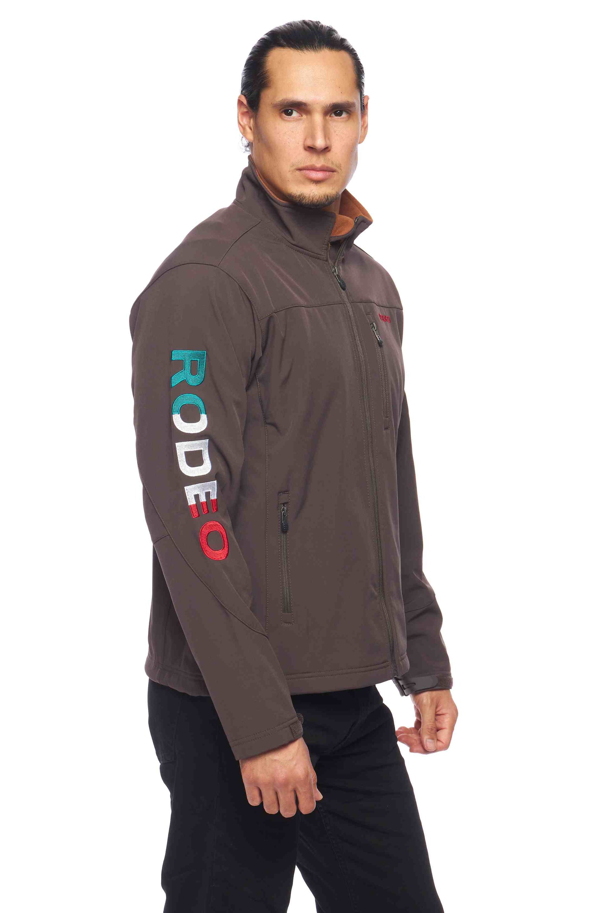 Men's Soft Shell Bonded Jacket-NJ650-EMB-MEX-BROWN - Rodeo Clothing wholesale 