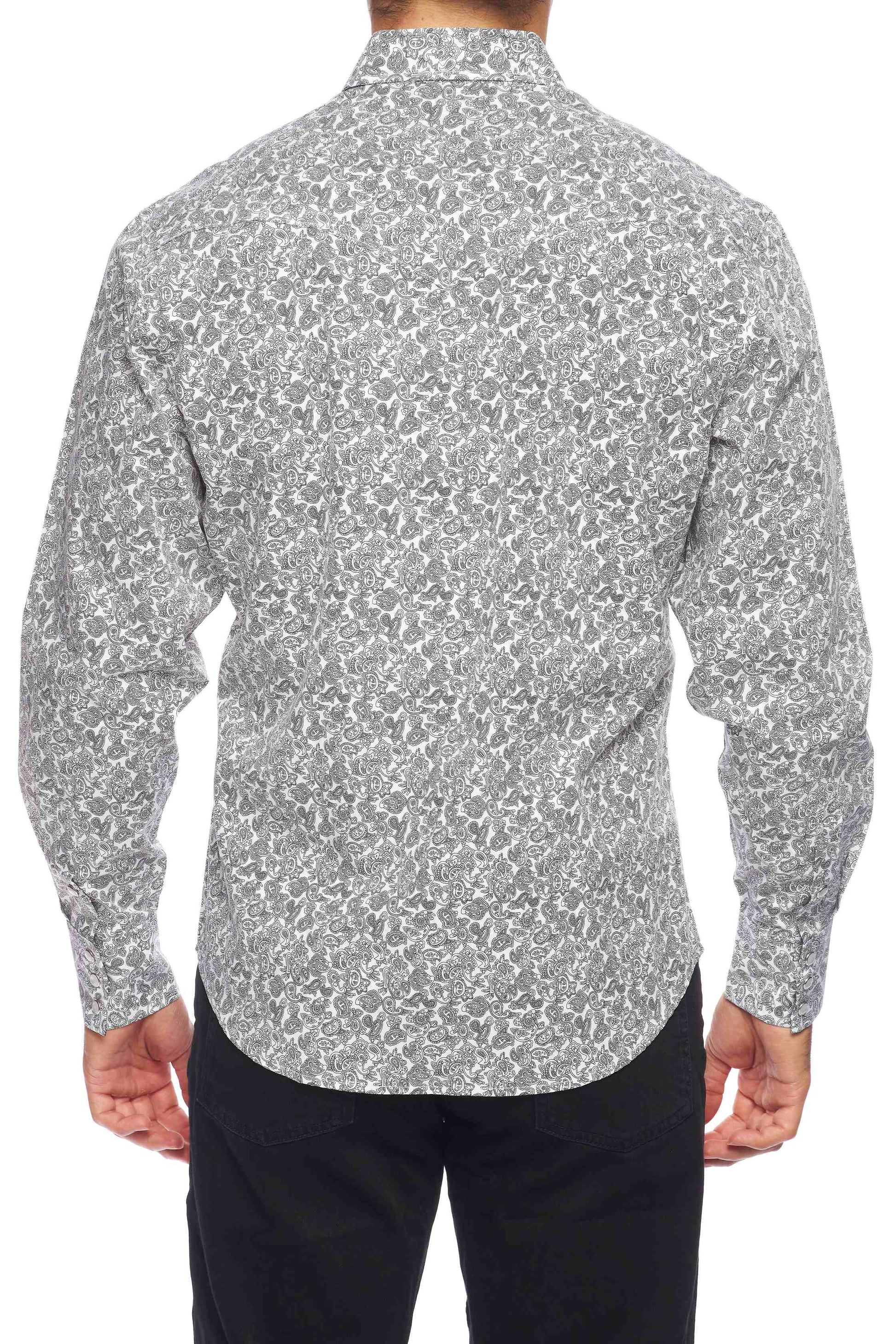 Men's Western Pearl Snap Print Shirt-PS100L-171 - Rodeo Clothing wholesale 