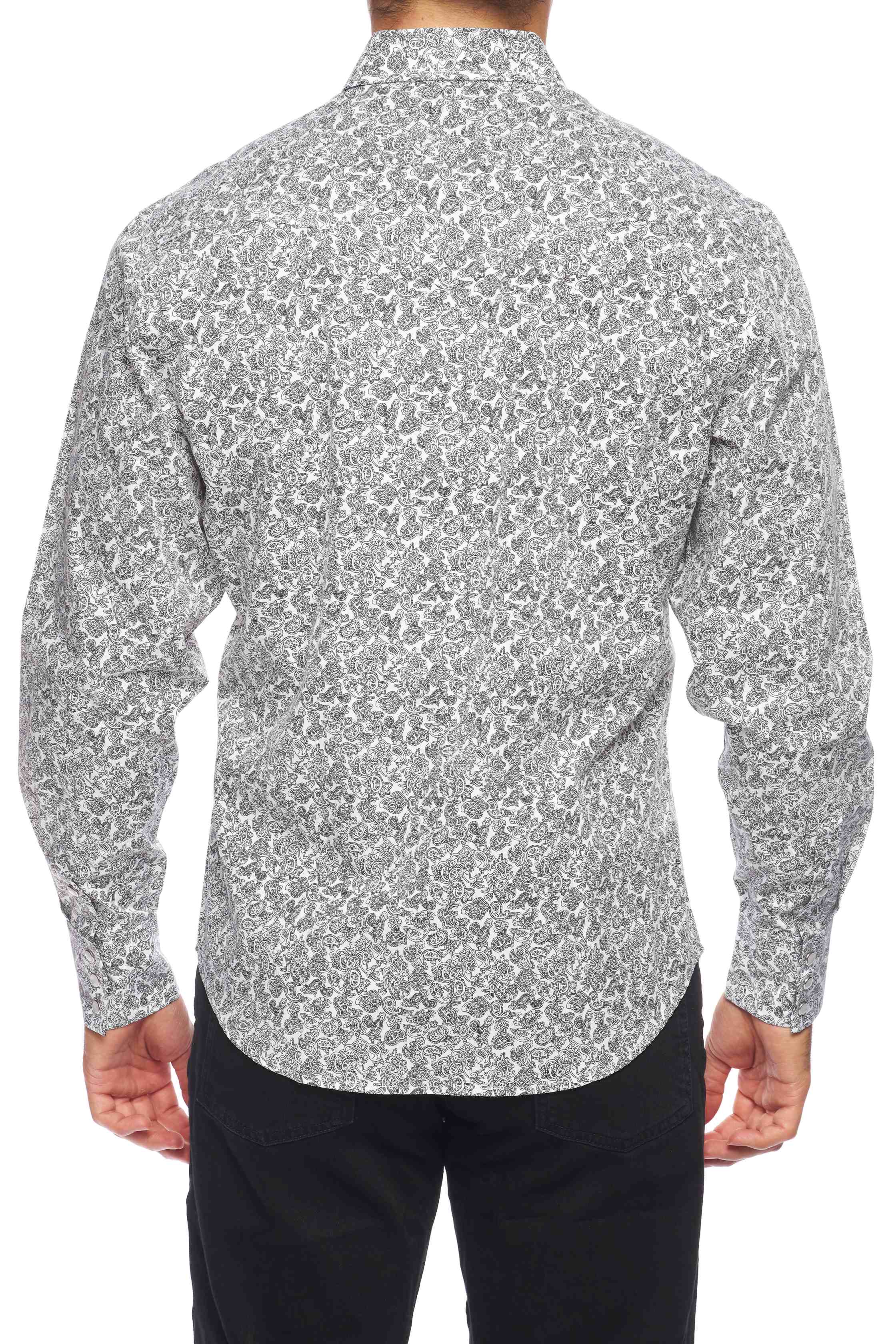 Men's Western Pearl Snap Print Shirt-PS100L-171 - Rodeo Clothing wholesale 