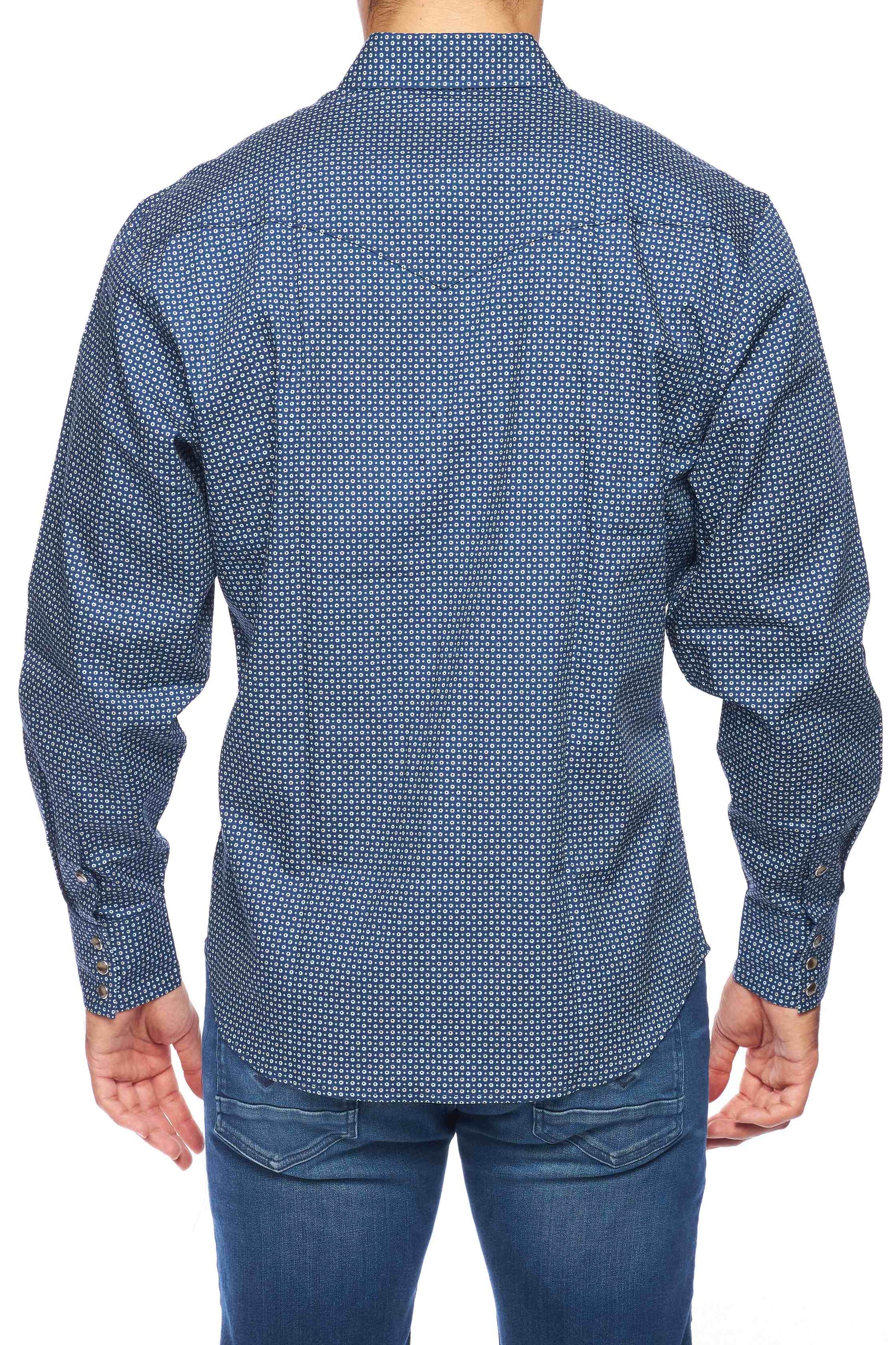 Men's Western Pearl Snap Print Shirt-PS100L-158 - Rodeo Clothing wholesale 