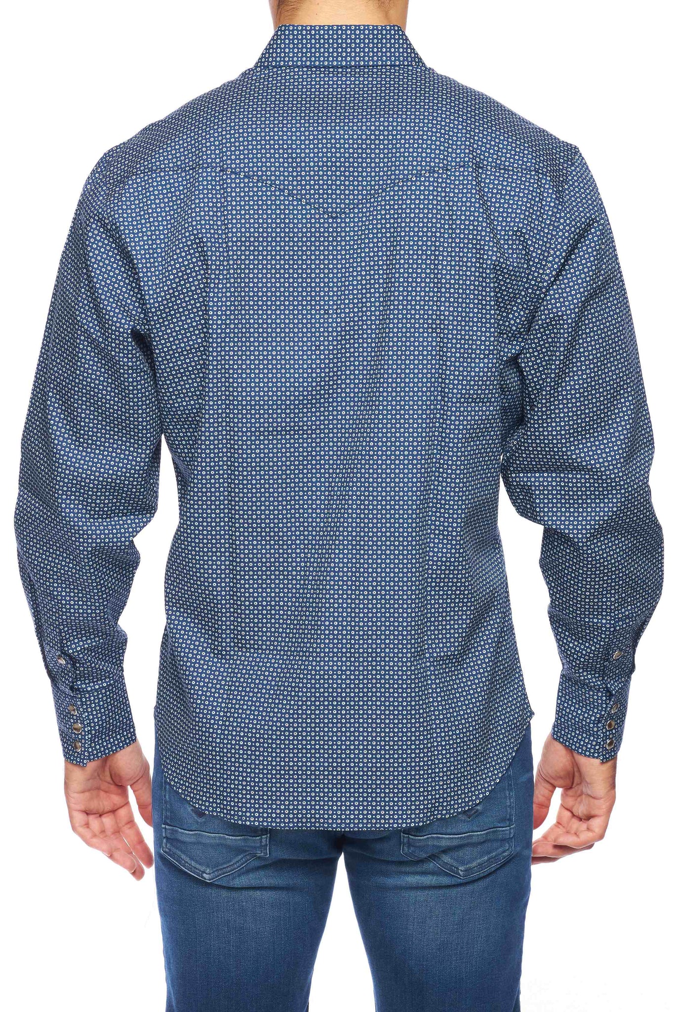 Men's Western Pearl Snaps Print Shirt - PS100L-158