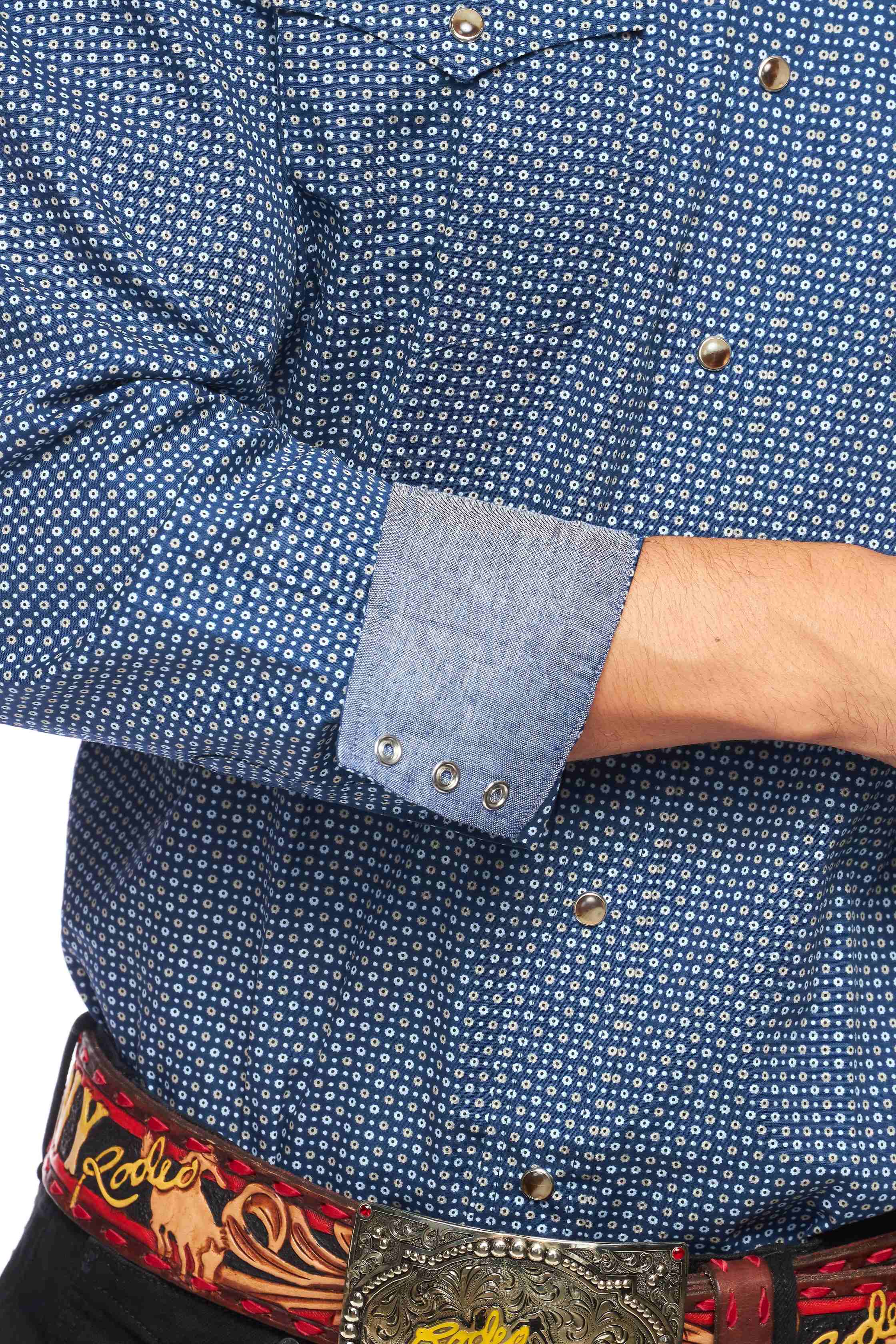 Men's Western Pearl Snap Print Shirt-PS100L-158 - Rodeo Clothing wholesale 