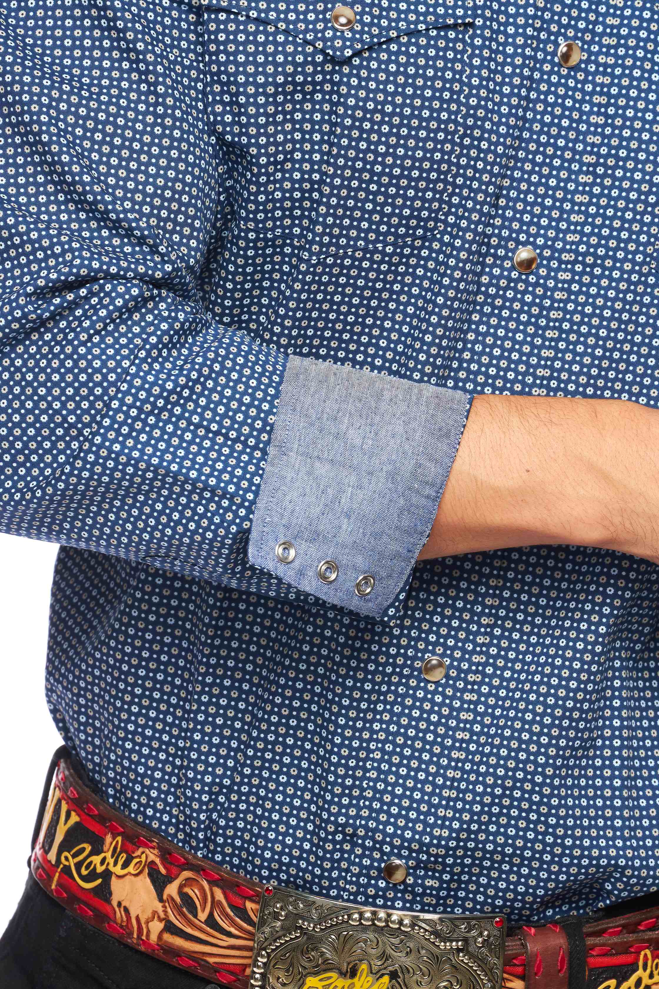 Men's Western Pearl Snap Print Shirt-PS100L-158 - Rodeo Clothing wholesale 