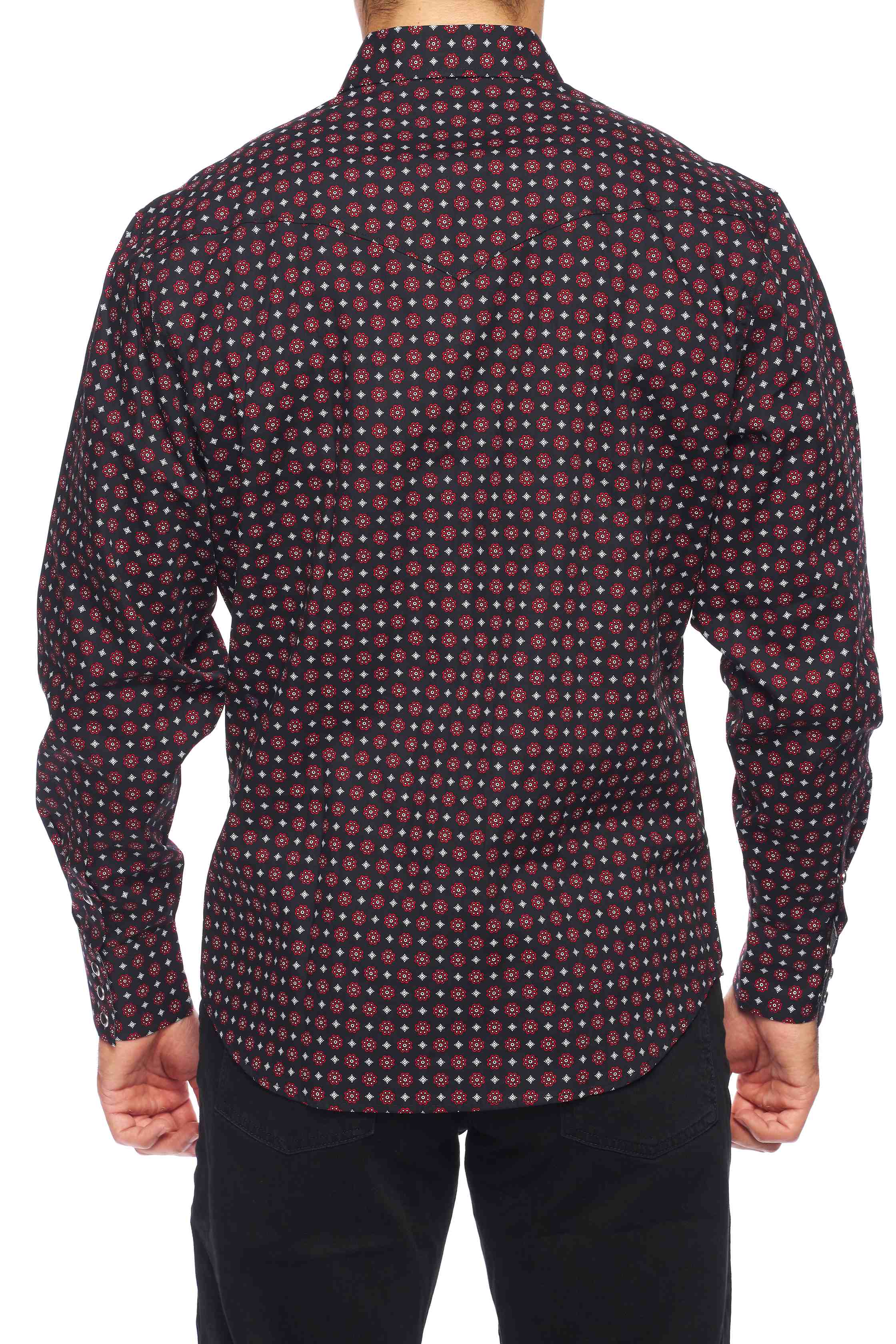 Men's Western Pearl Snap Print Shirt-PS100L-164 - Rodeo Clothing wholesale 