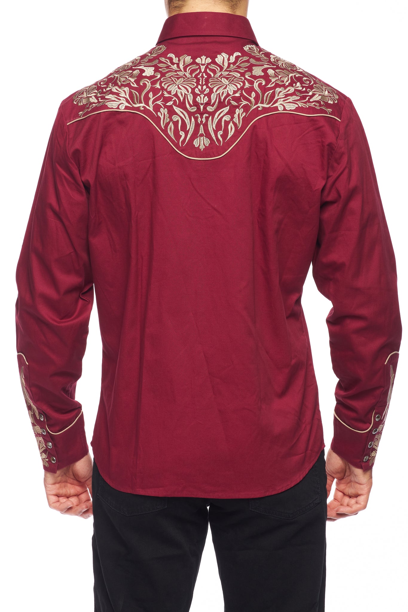 Men's Western Cowboy Embroidery Shirt -PS500L-563