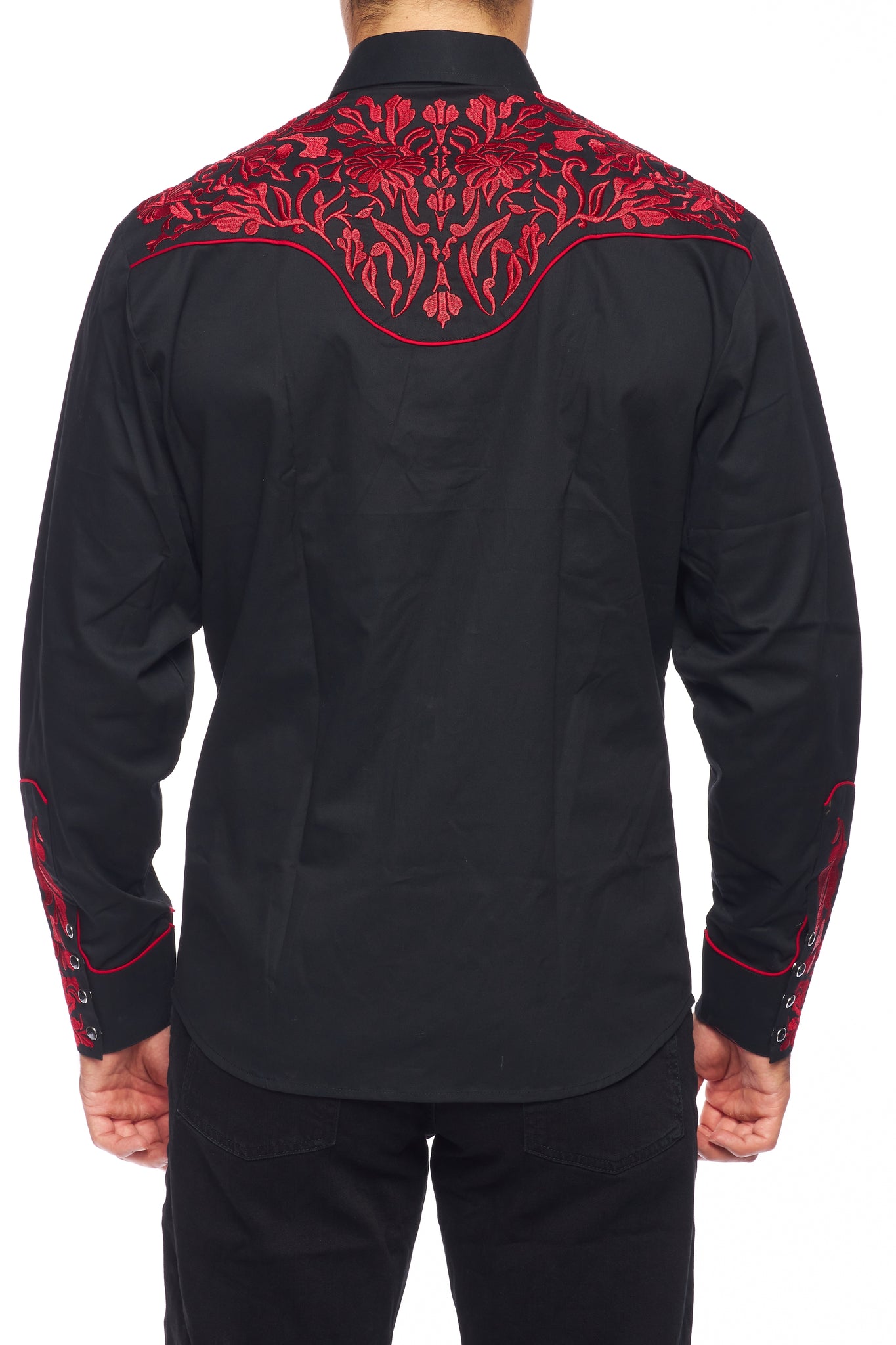 Men's Western Cowboy Embroidery Shirt -PS500L-564
