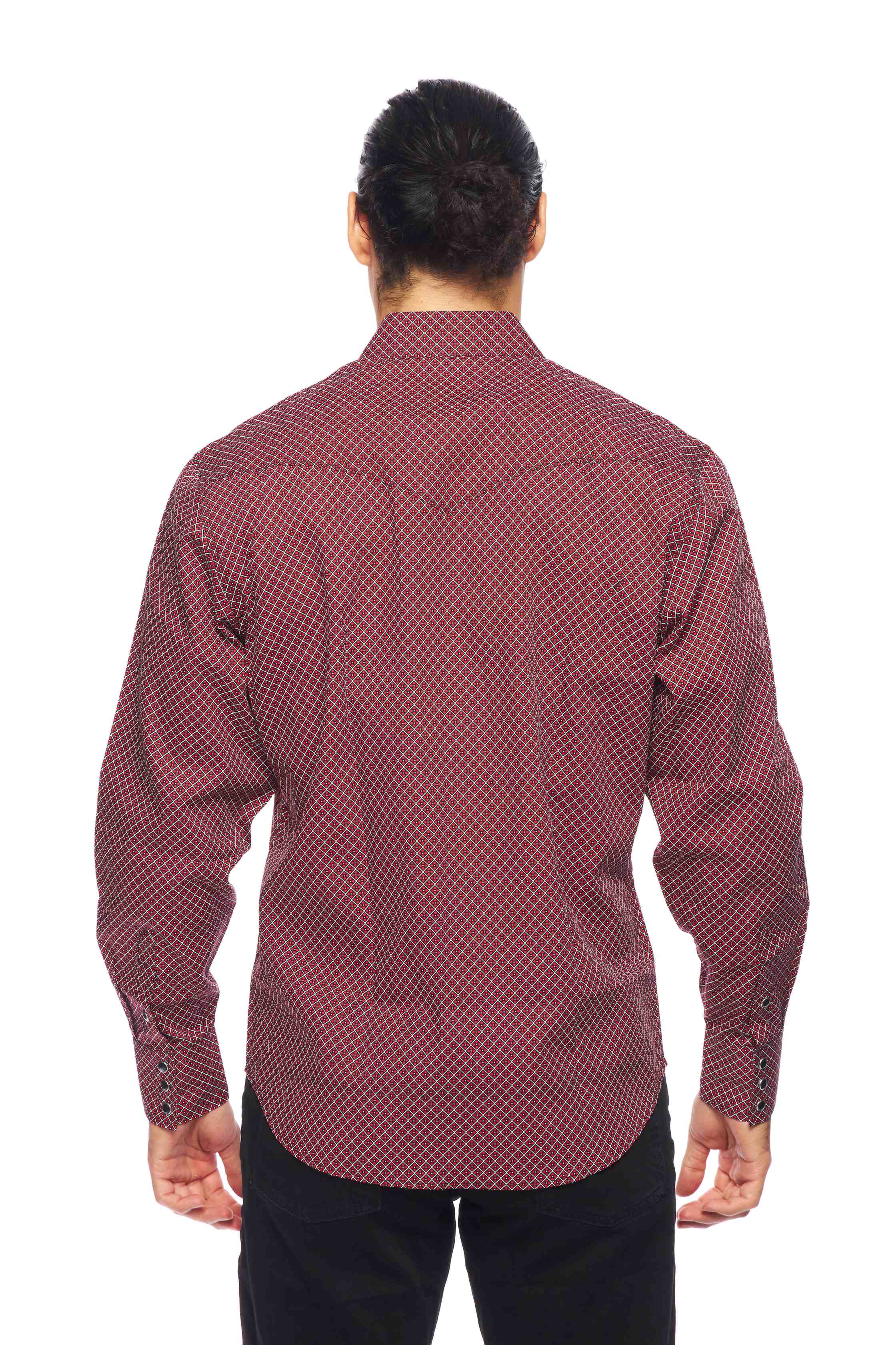 Men's Western Pearl Snap Print Shirt-PS100L-167 - Rodeo Clothing wholesale 