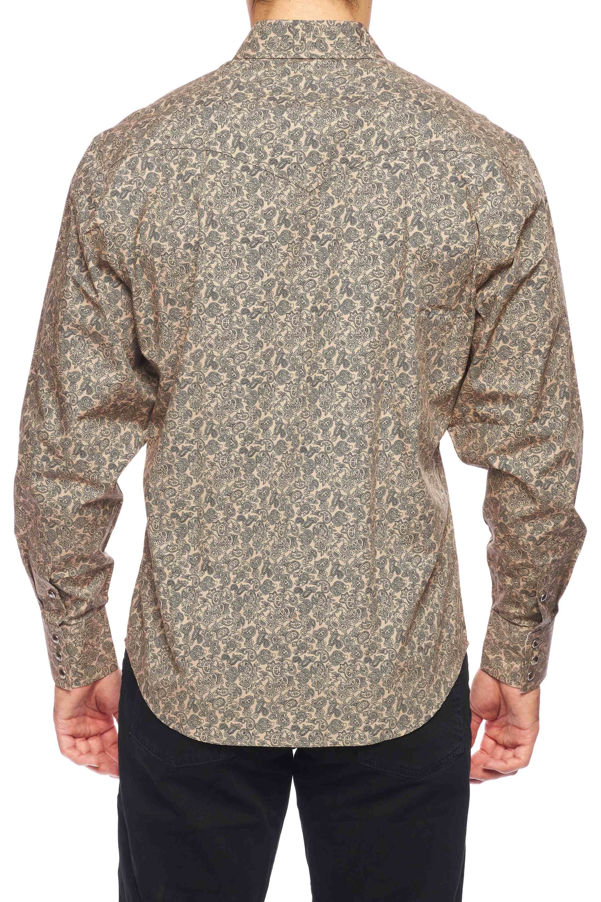 Men's Western Pearl Snap Print Shirt-PS100L-172 - Rodeo Clothing wholesale 