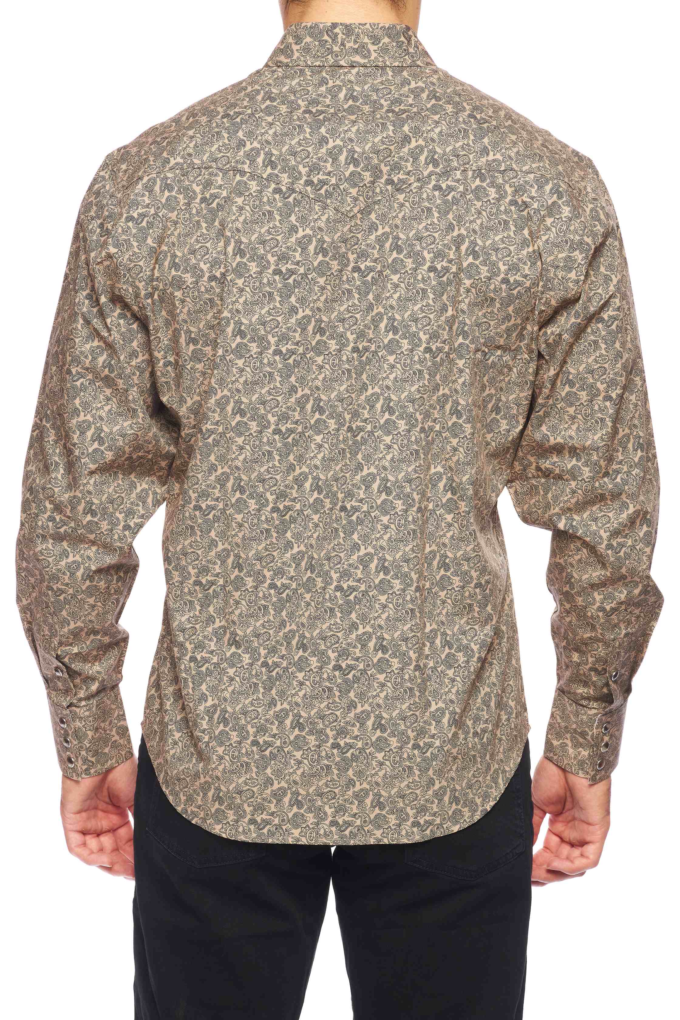 Men's Western Pearl Snap Print Shirt-PS100L-172 - Rodeo Clothing wholesale 