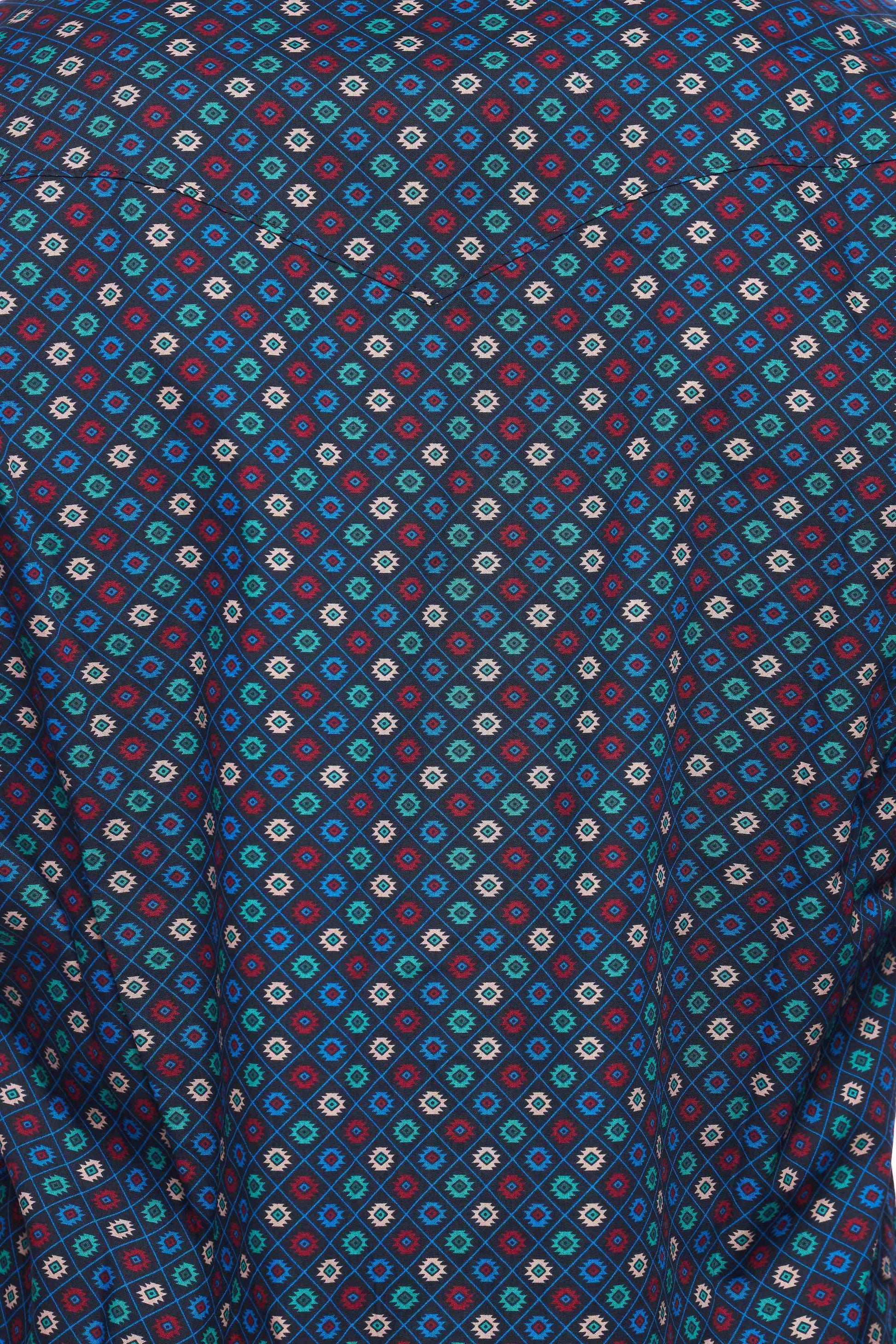 Men's Western Pearl Snap Print Shirt-PS100L-165 - Rodeo Clothing wholesale 
