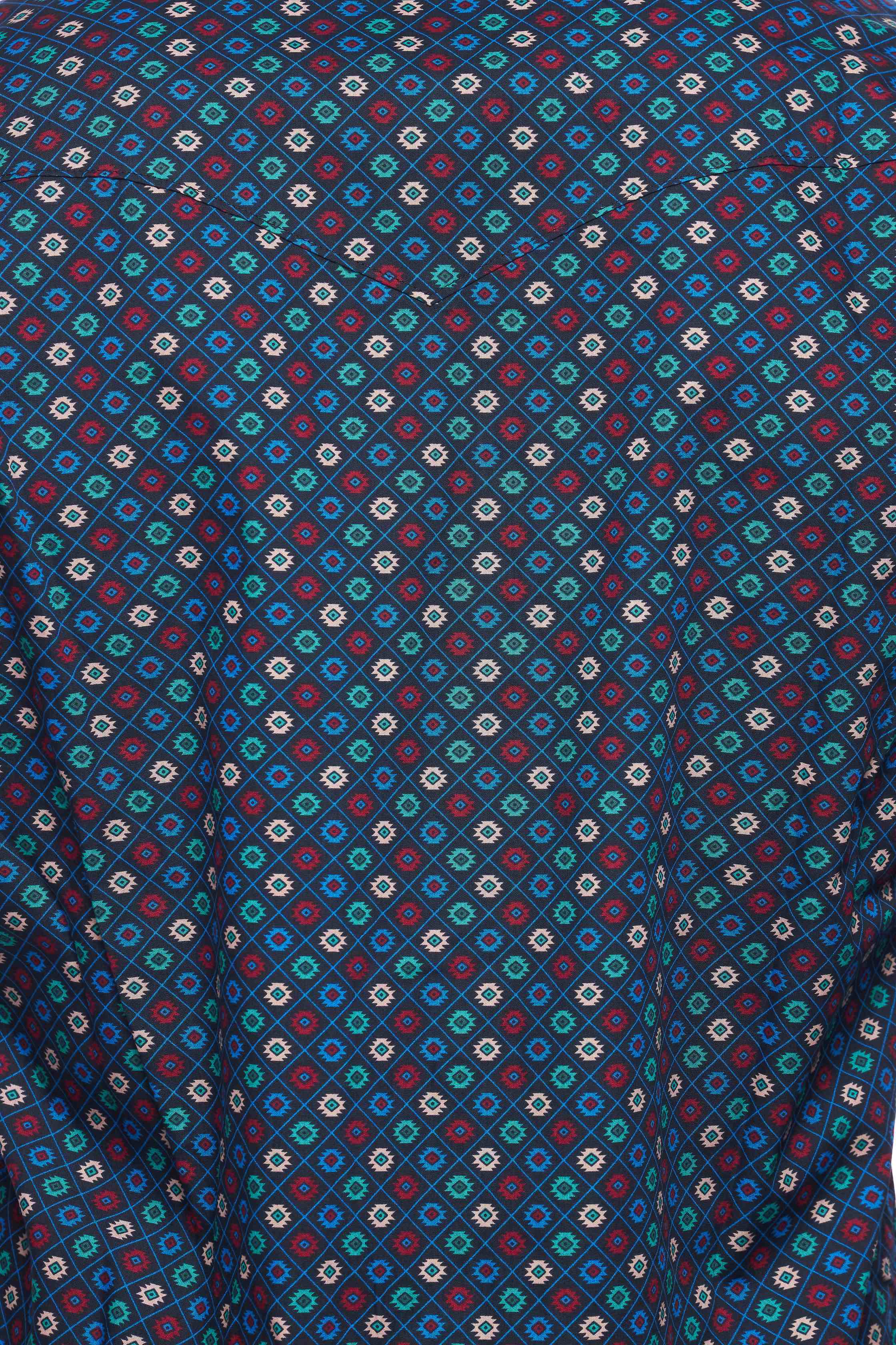 Men's Western Pearl Snap Print Shirt-PS100L-165 - Rodeo Clothing wholesale 
