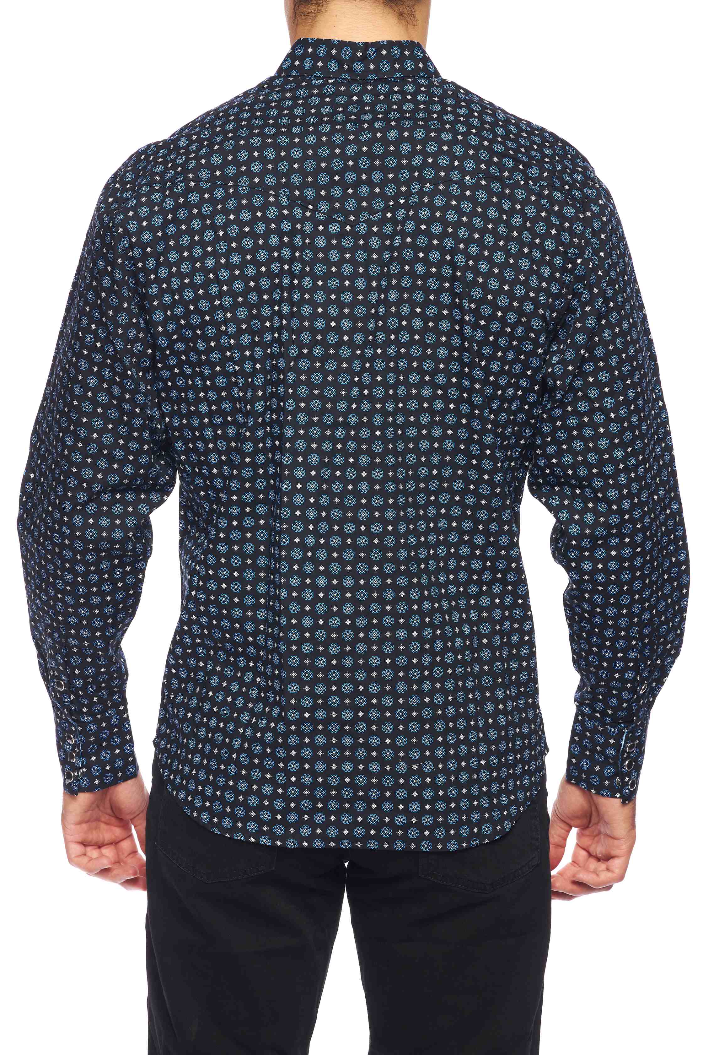 Men's Western Pearl Snap Print Shirt-PS100L-163 - Rodeo Clothing wholesale 
