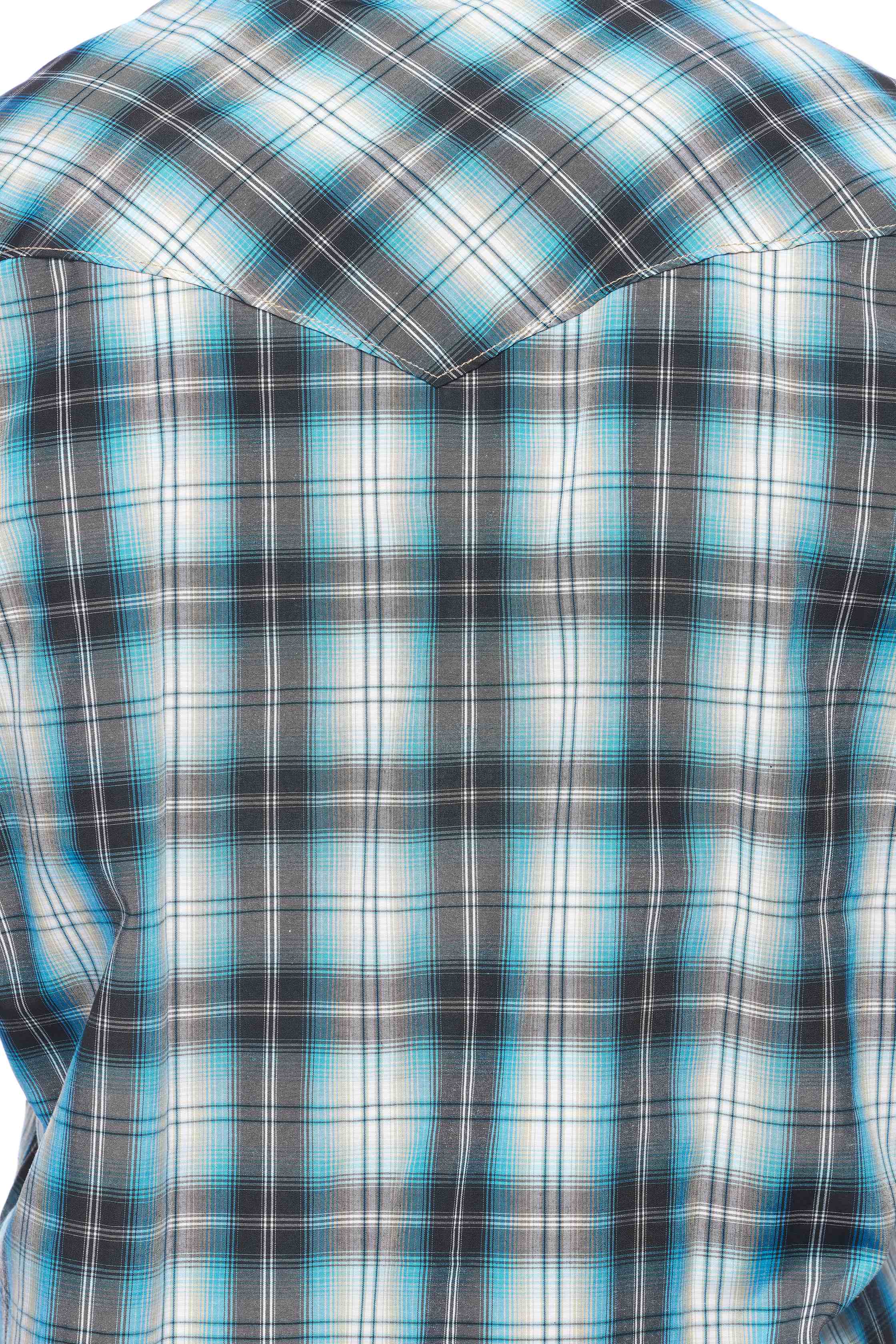 Men's Western Long Sleeve Pearl Snap Plaid Shirt-PS400-478 - Rodeo Clothing wholesale 