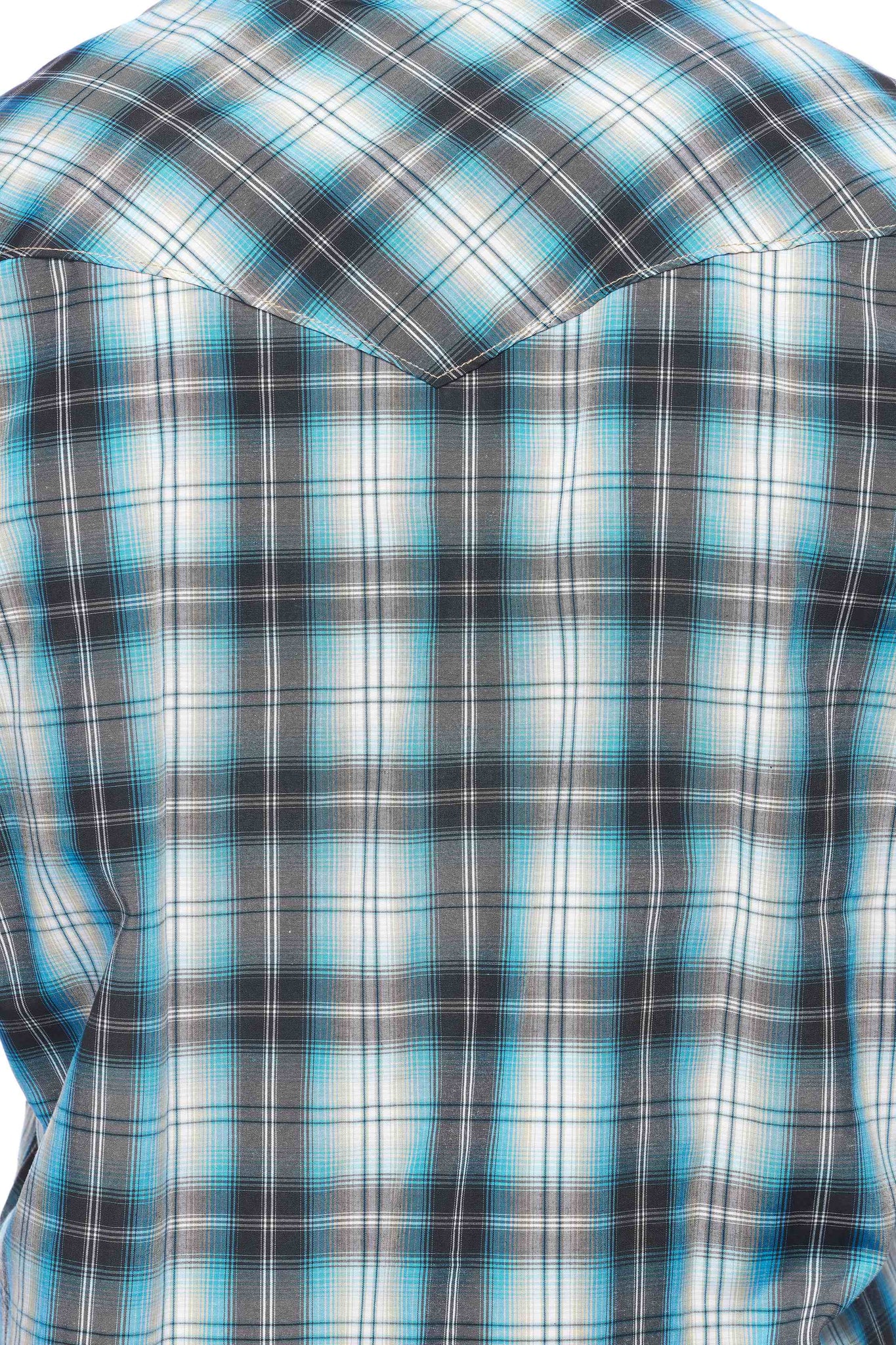 Men's Western Long Sleeve Pearl Snap Plaid Shirt -PS400-478