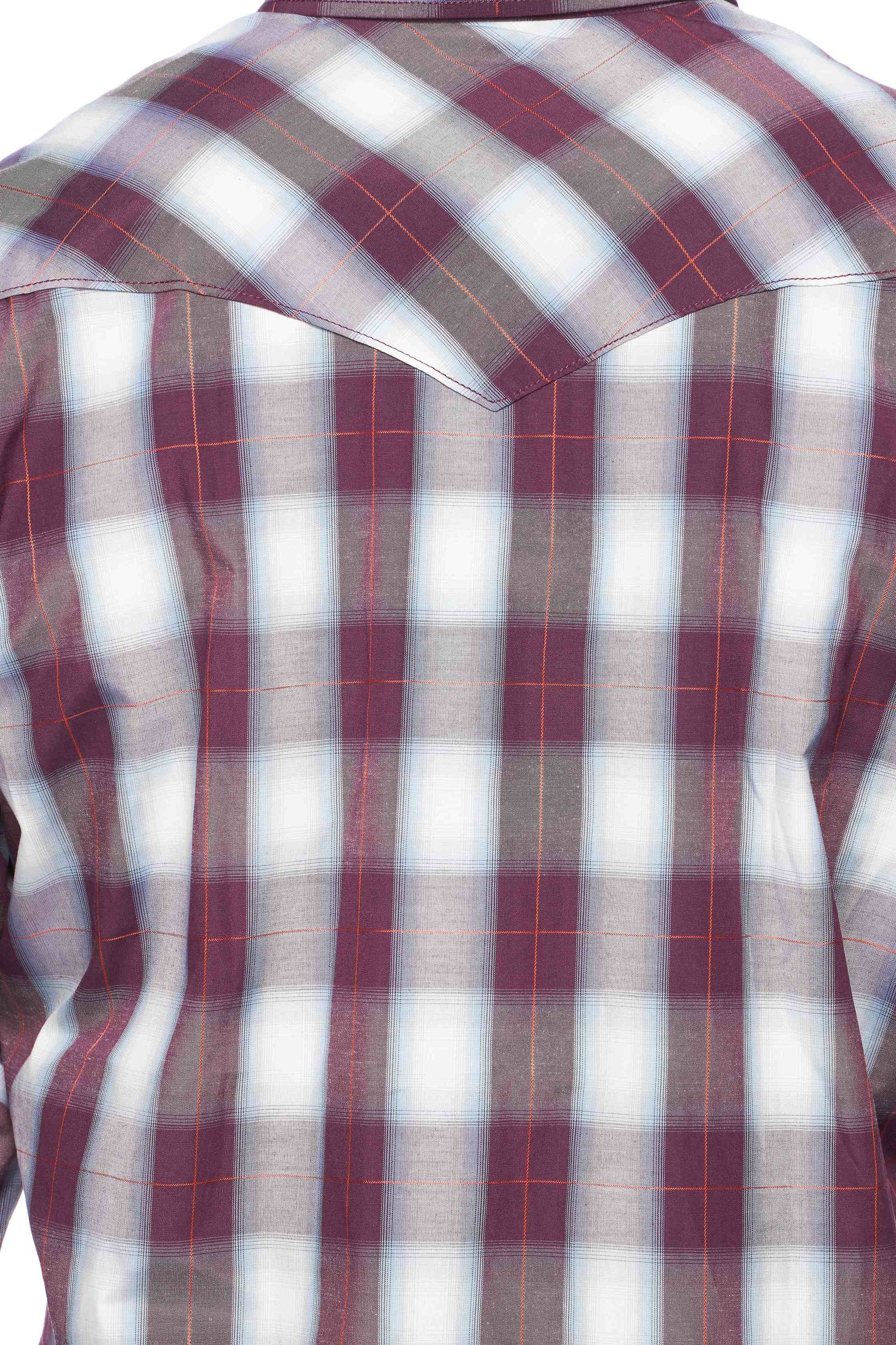 Men's Western Long Sleeve Pearl Snap Plaid Shirt-PS400-405 - Rodeo Clothing wholesale 