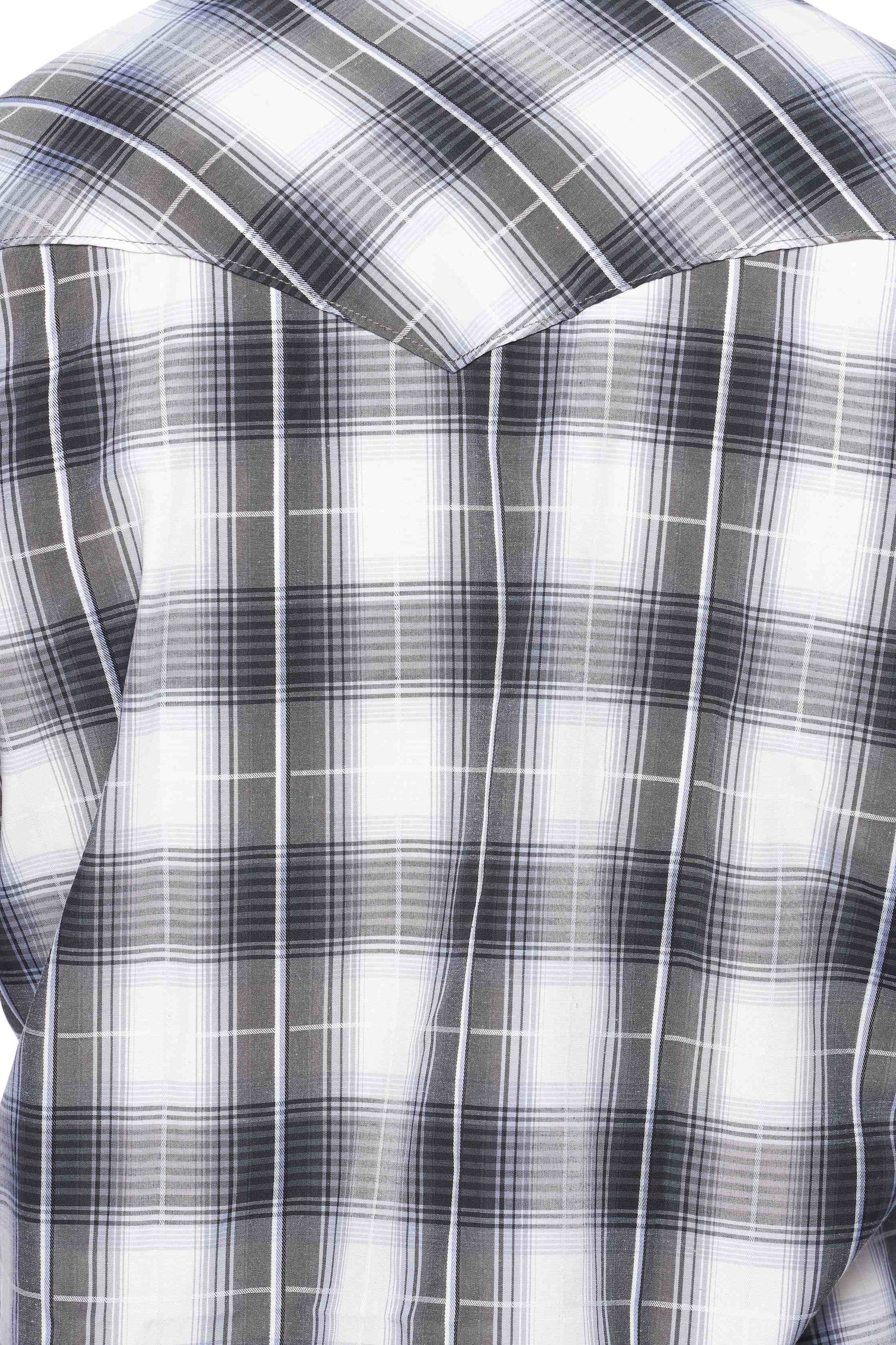 Men's Western Long Sleeve Pearl Snap Plaid Shirt-PS400-486 - Rodeo Clothing wholesale 