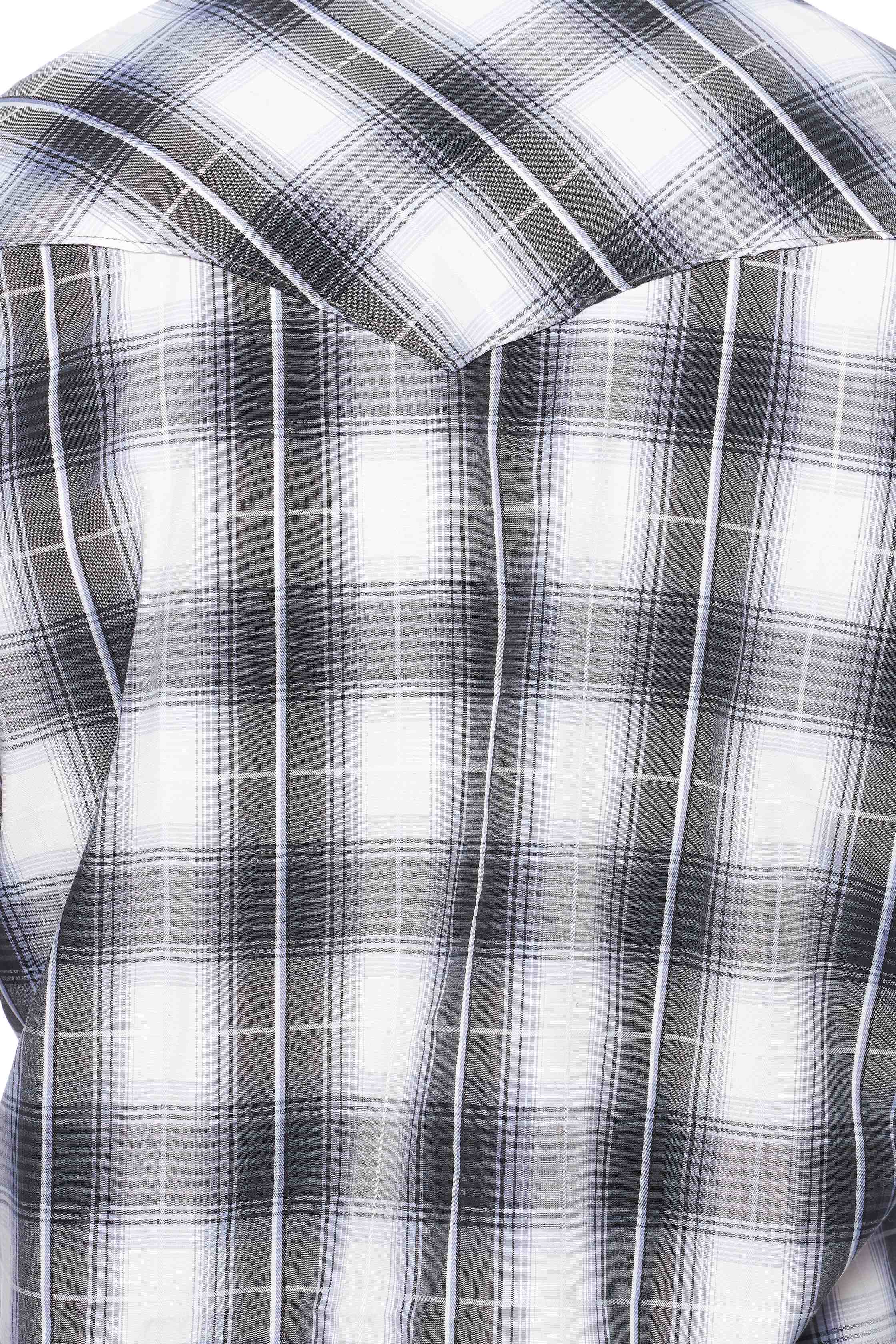 Men's Western Long Sleeve Pearl Snap Plaid Shirt-PS400-486 - Rodeo Clothing wholesale 