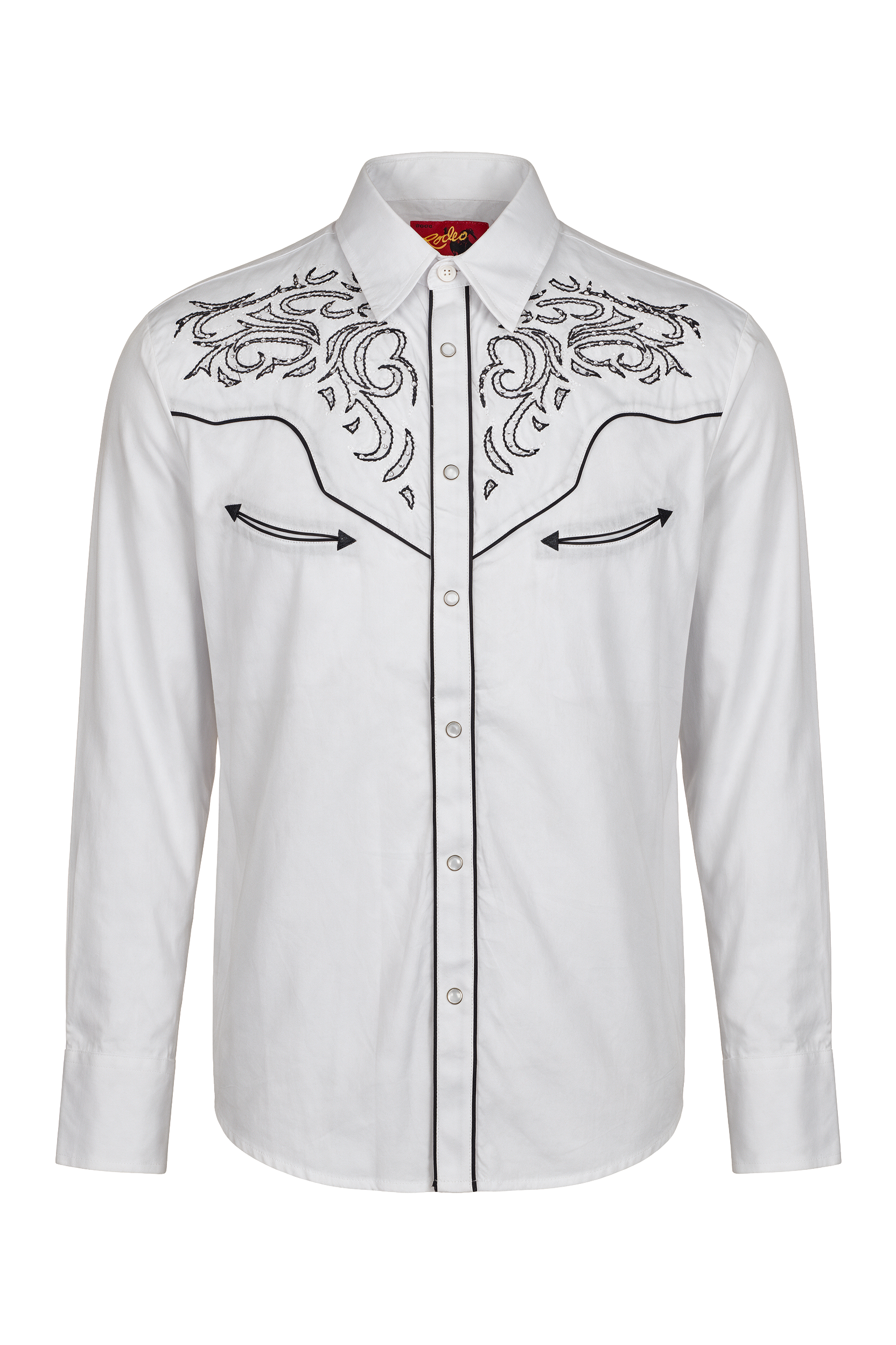 Men's Western Cowboy diamond studded Embroidery Shirt-PS500D-1002