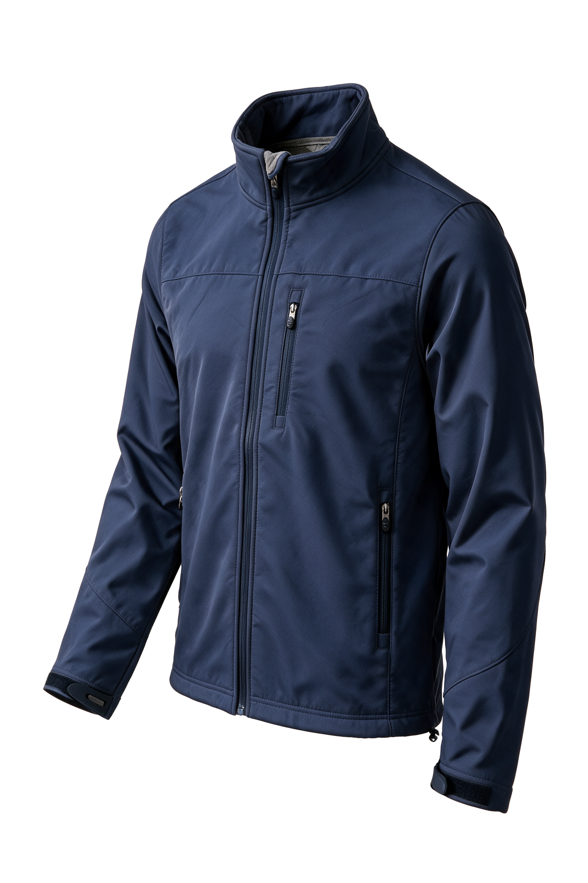 Men's Soft Shell Bonded Jacket-NJ650-Navy-Grey