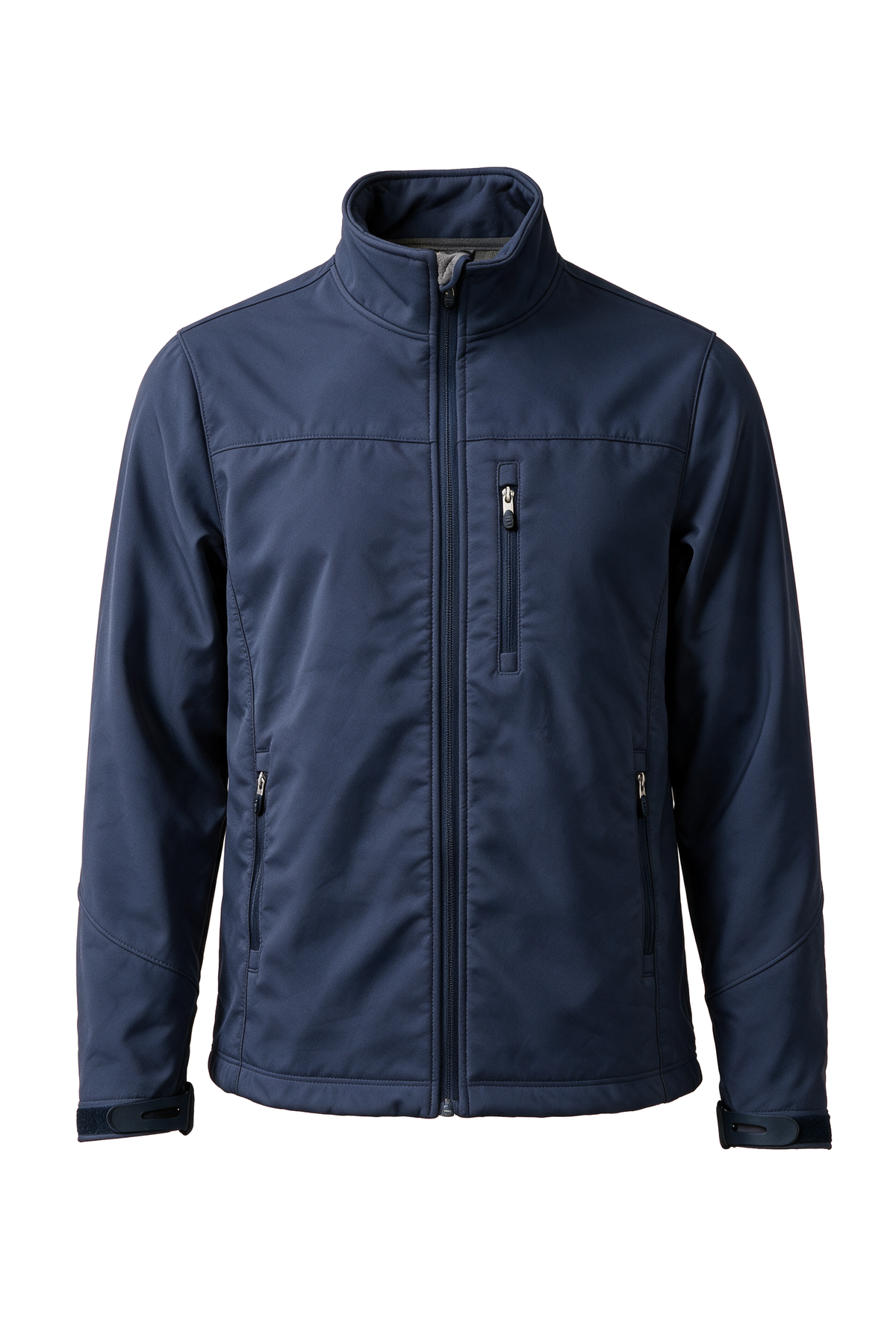Men's Soft Shell Bonded Jacket-NJ650-Navy-Grey