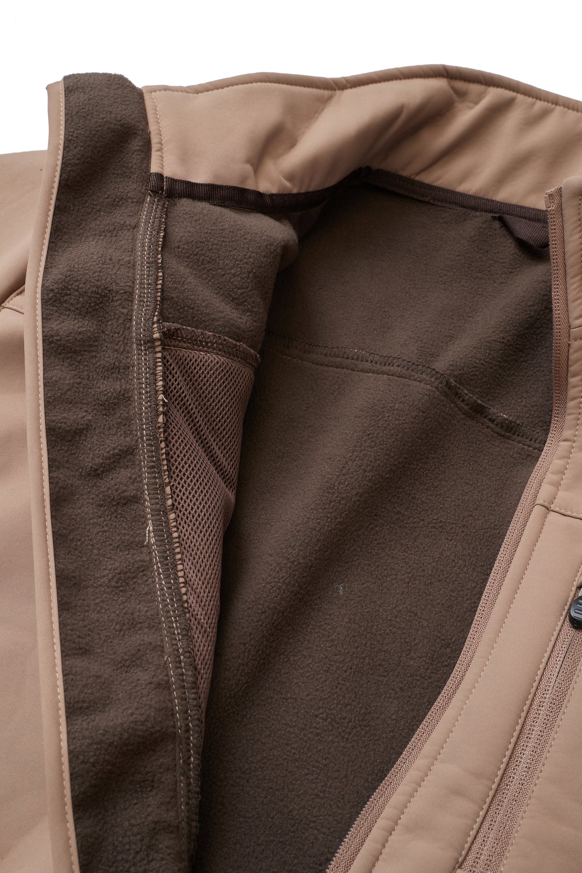 Men's Soft Shell Bonded Jacket-NJ650-Khaki-Brown