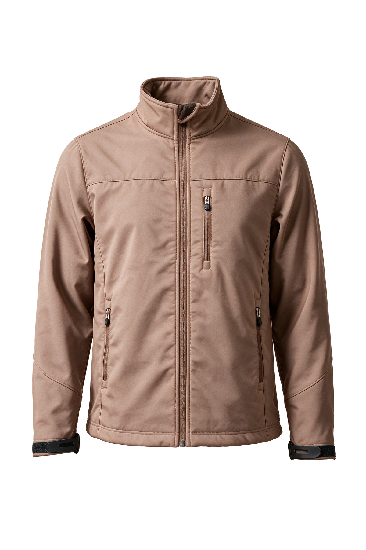 Men's Soft Shell Bonded Jacket-NJ650-Khaki-Brown