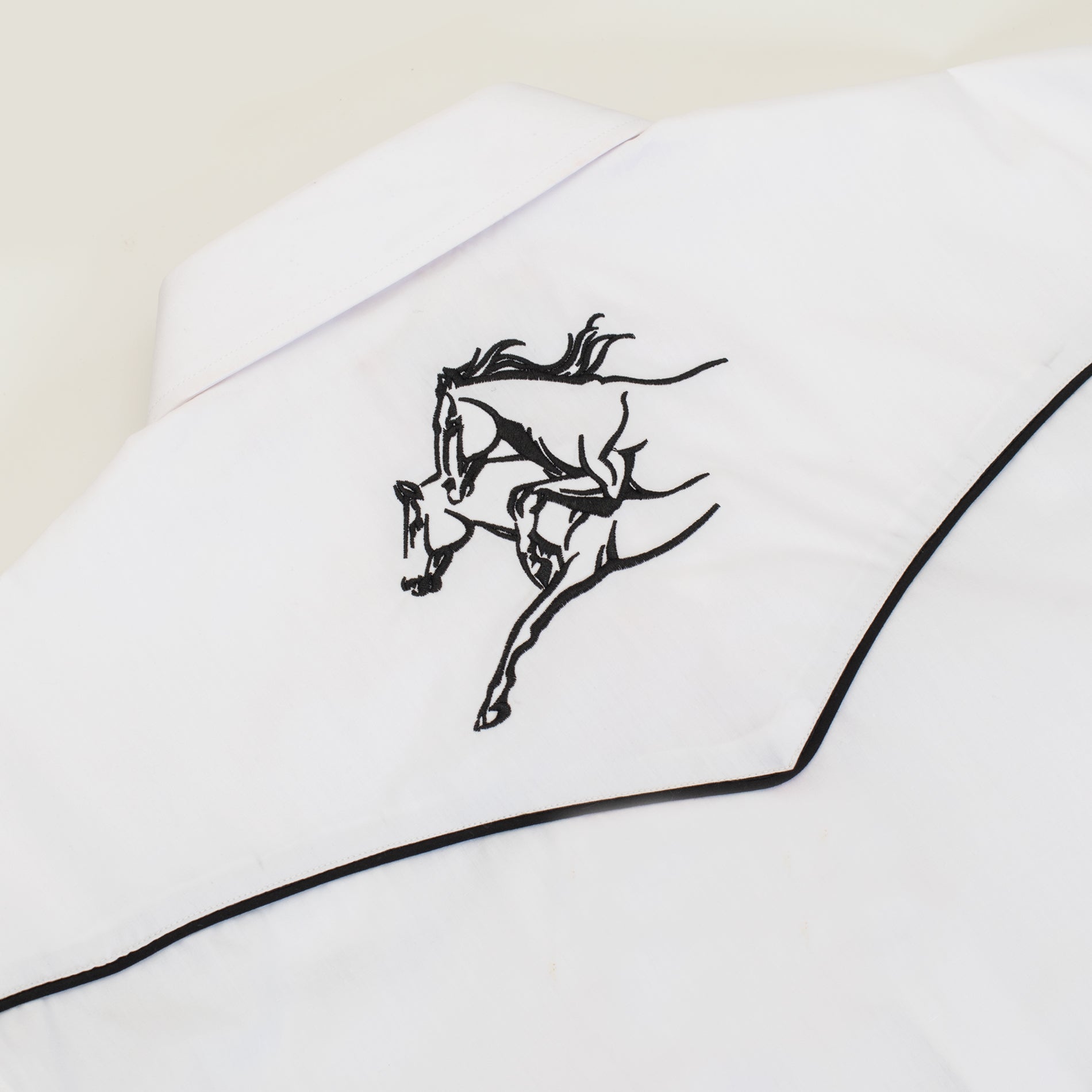 Men's Poly/Cotton L/S Horse Embroidery Western Shirts-PS560L-501 - Rodeo Clothing wholesale 