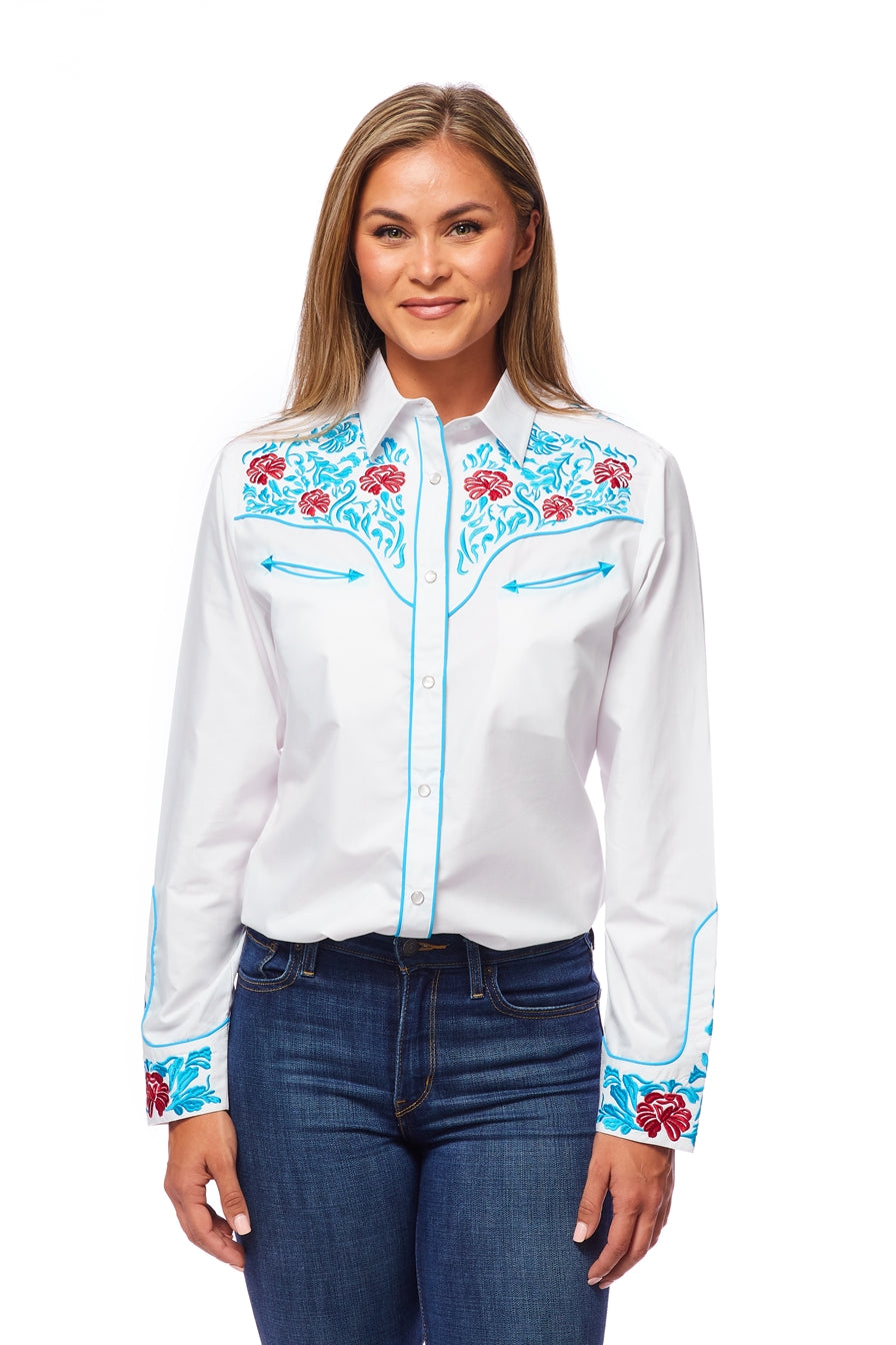 Women’s Western Embroidered Shirts-LS500-513 - Rodeo Clothing wholesale 