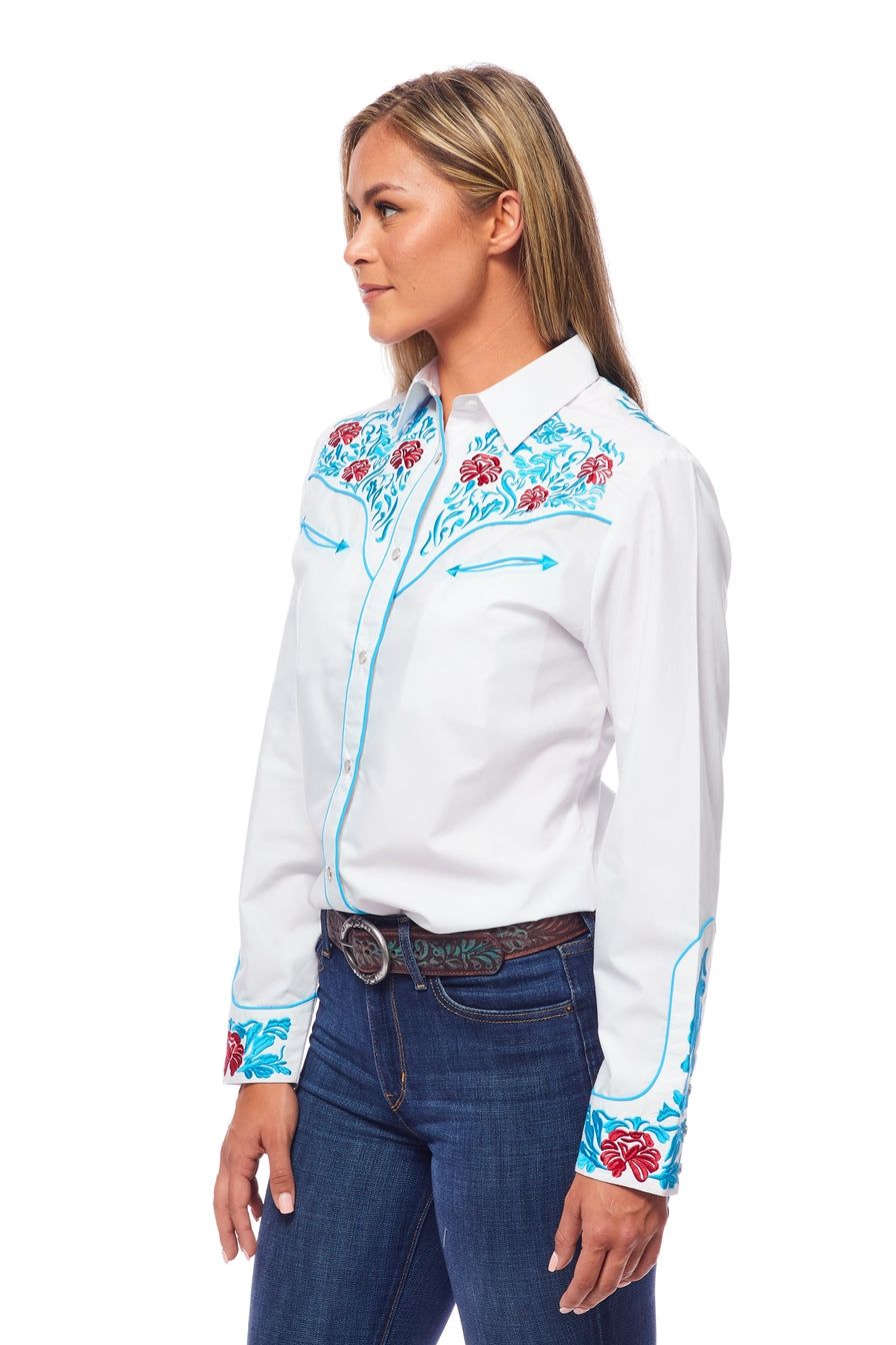 Women’s Western Embroidered Shirts-LS500-513 - Rodeo Clothing wholesale 