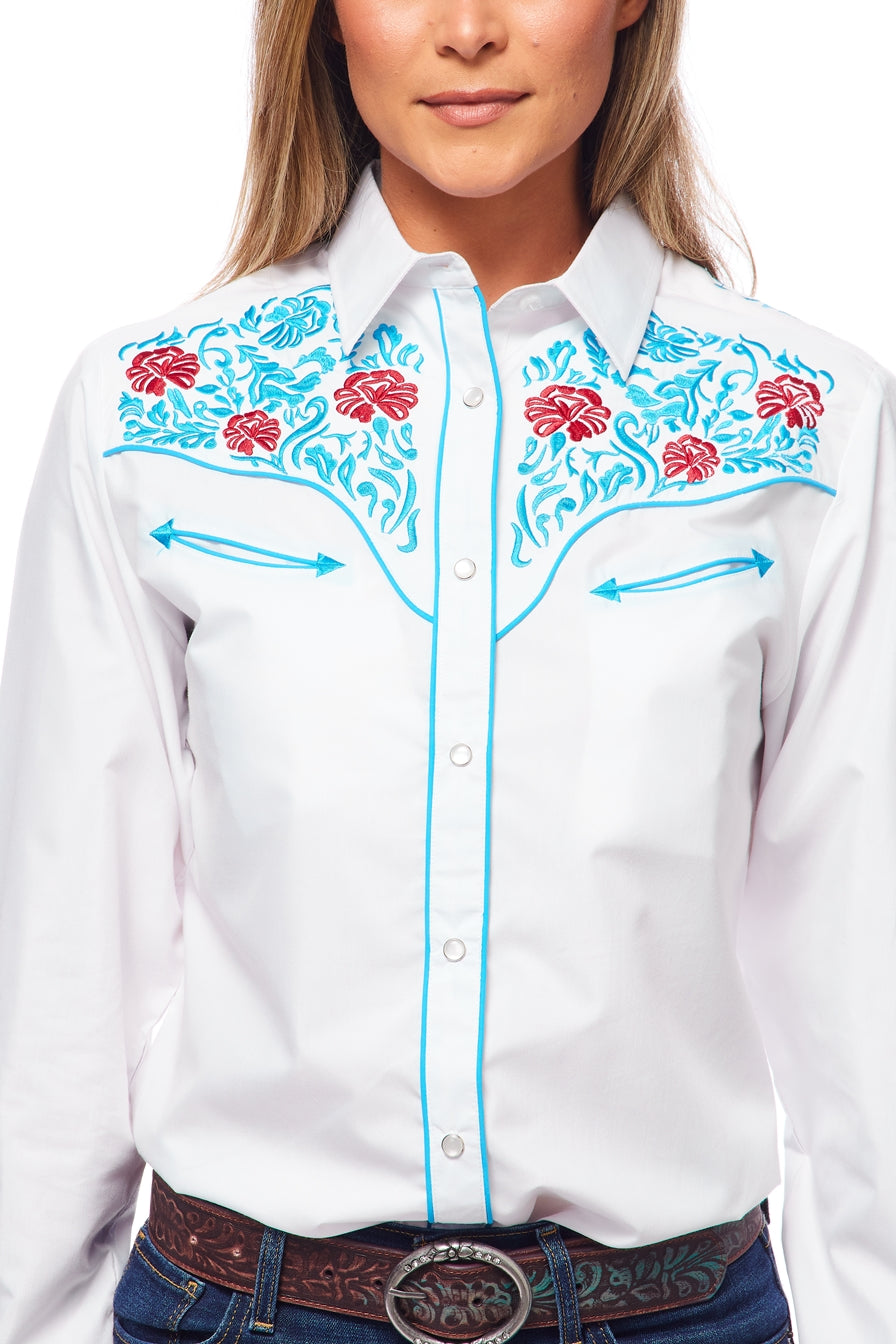 Women’s Western Embroidered Shirts-LS500-513 - Rodeo Clothing wholesale 
