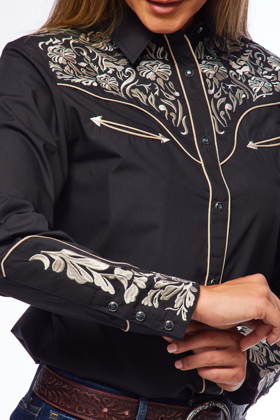 Women’s Western Embroidered Shirts-LS500-511 - Rodeo Clothing wholesale 