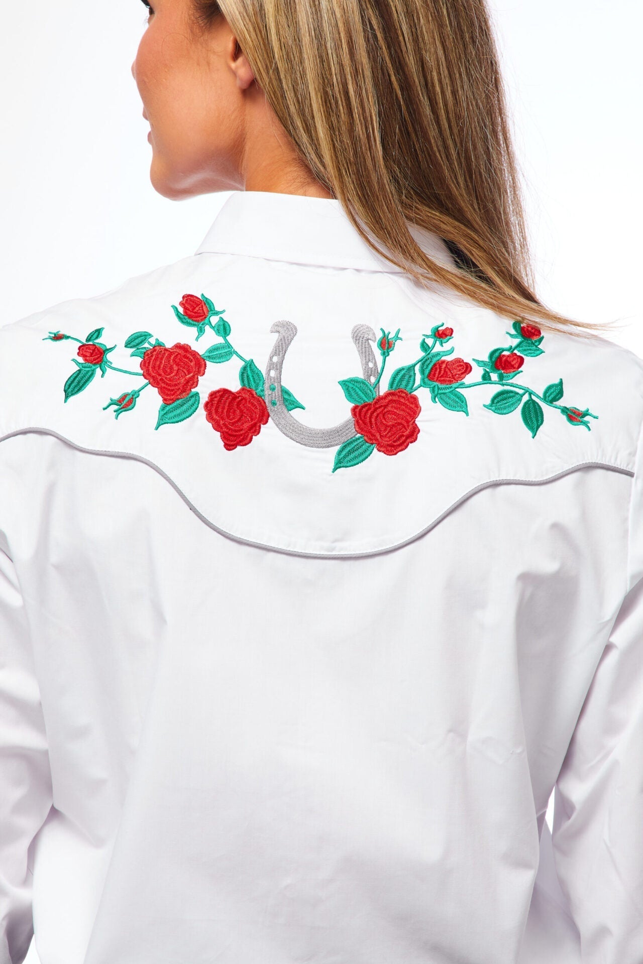 chinese dress ladies Ladies Cotton Red Embroidery Western Shirt – Platini Fashion main image 0