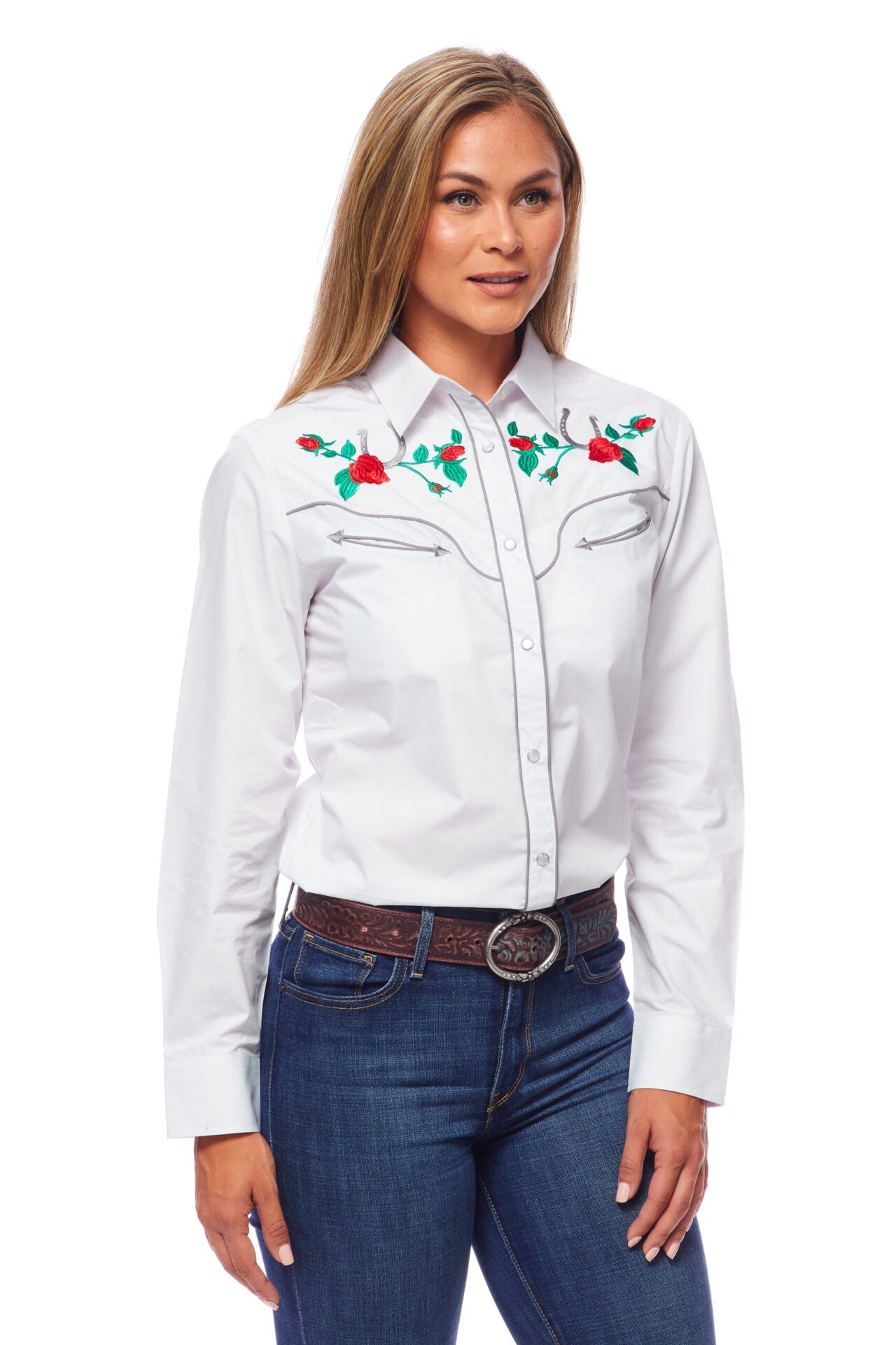 Women’s Western Embroidered Shirts-LS500-505 - Rodeo Clothing wholesale 