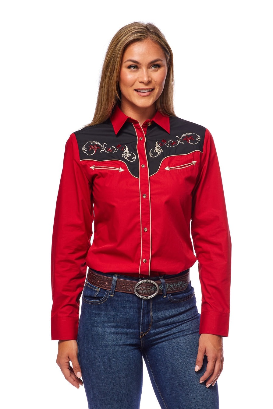Women’s Western Embroidered Shirts-LS500-515 - Rodeo Clothing wholesale 