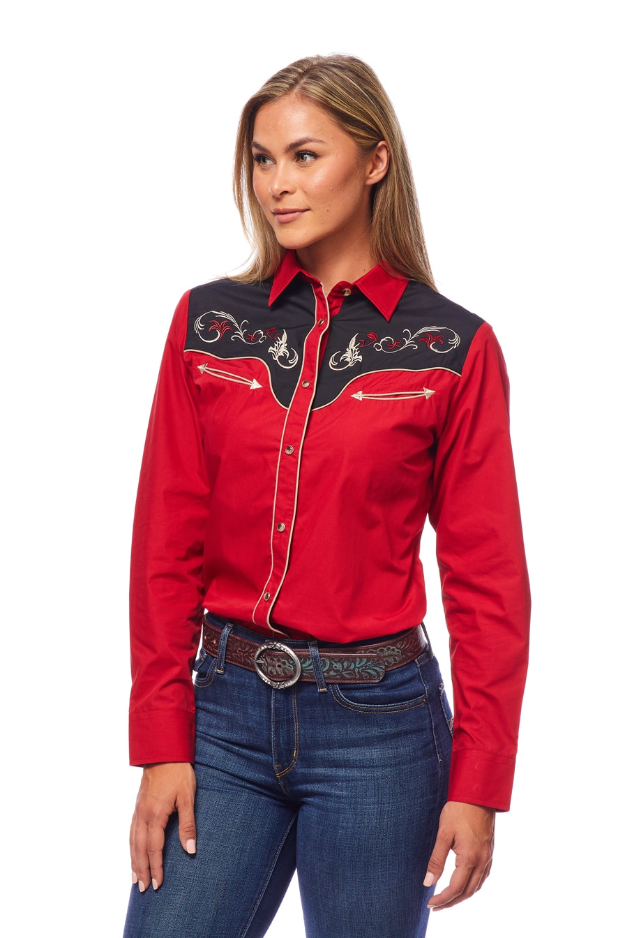Women’s Western Embroidered Shirts-LS500-515 - Rodeo Clothing wholesale 