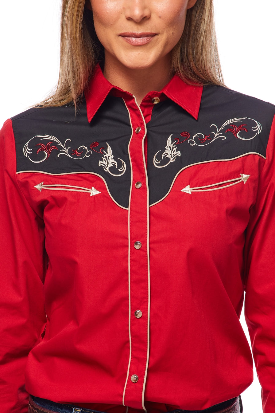 Women’s Western Embroidered Shirts-LS500-515 - Rodeo Clothing wholesale 